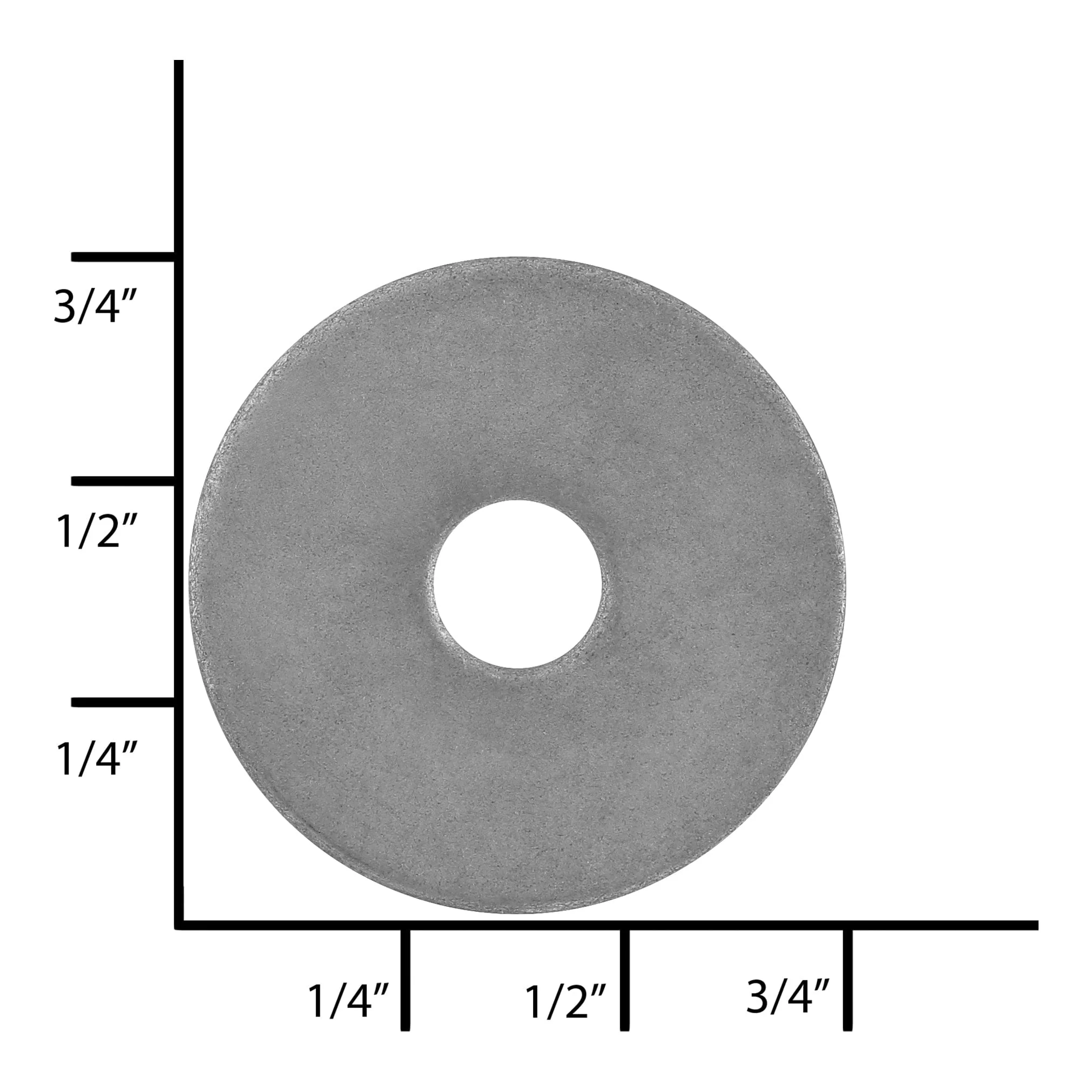 1/4" Washer, Raw Steel - 12 pk - Image 3