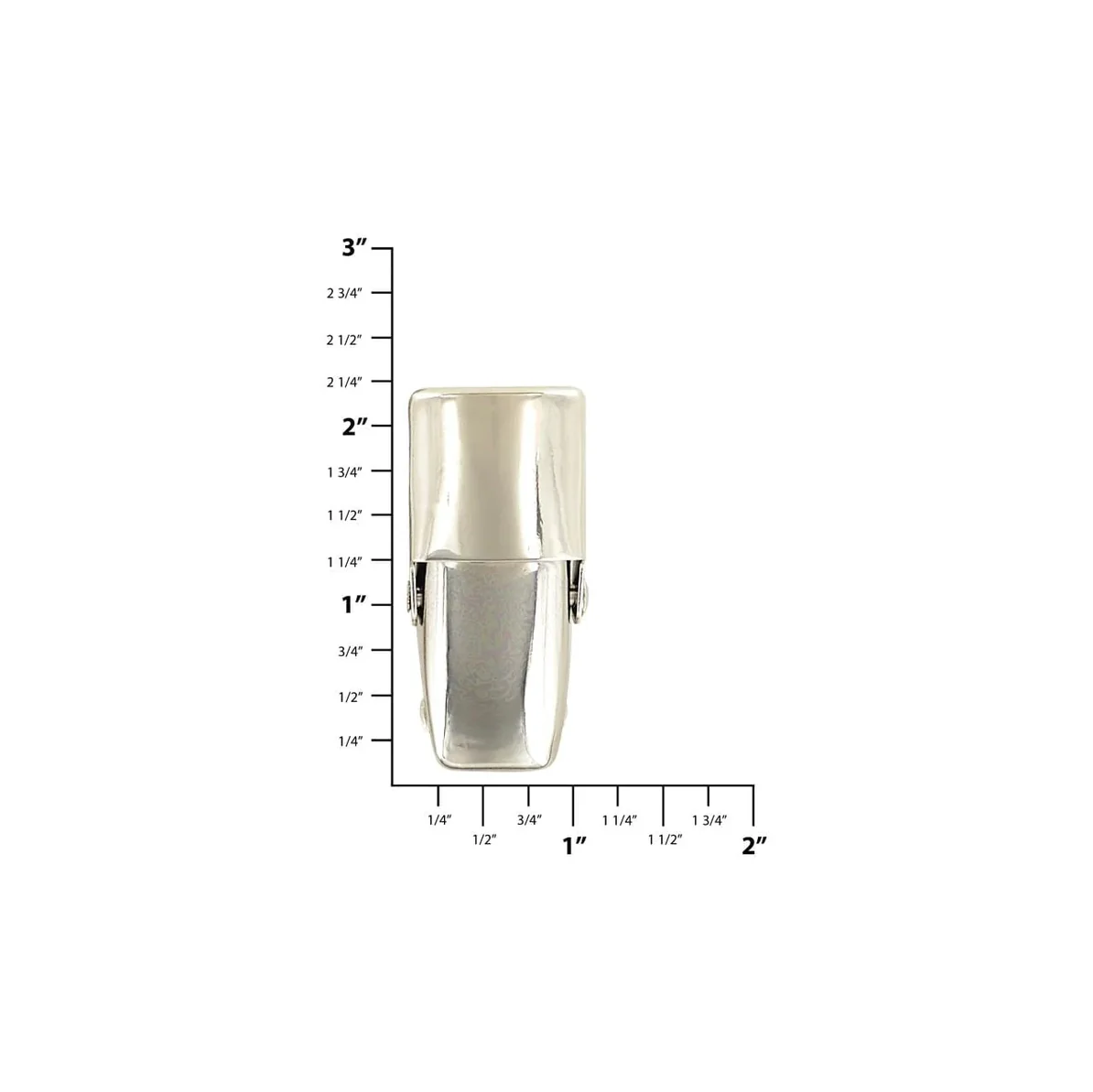 2 1/4" Shiny Nickel, Catch, Steel - Image 2