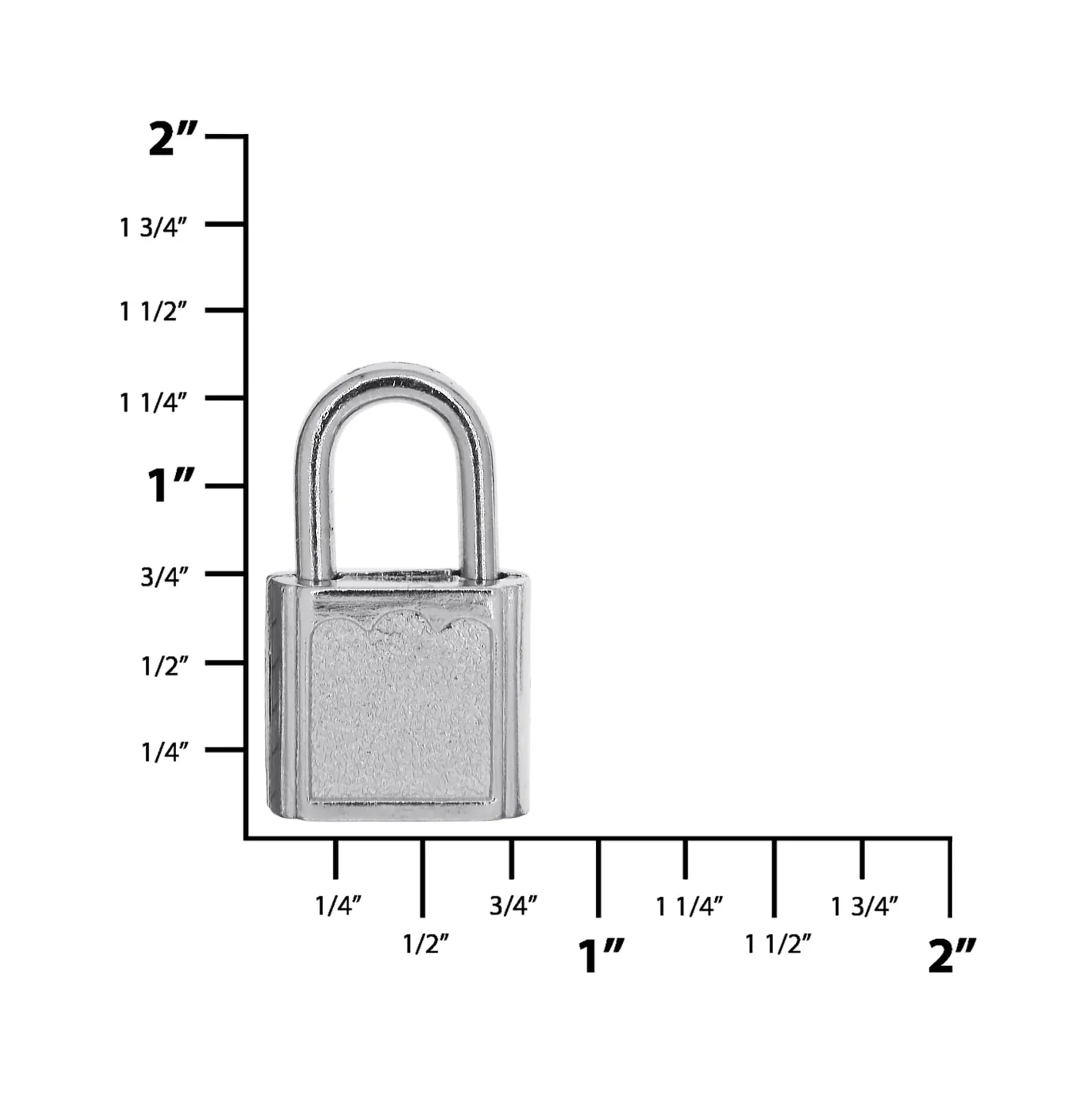 5/8" Nickel, Padlock, Zinc Alloy - Image 2