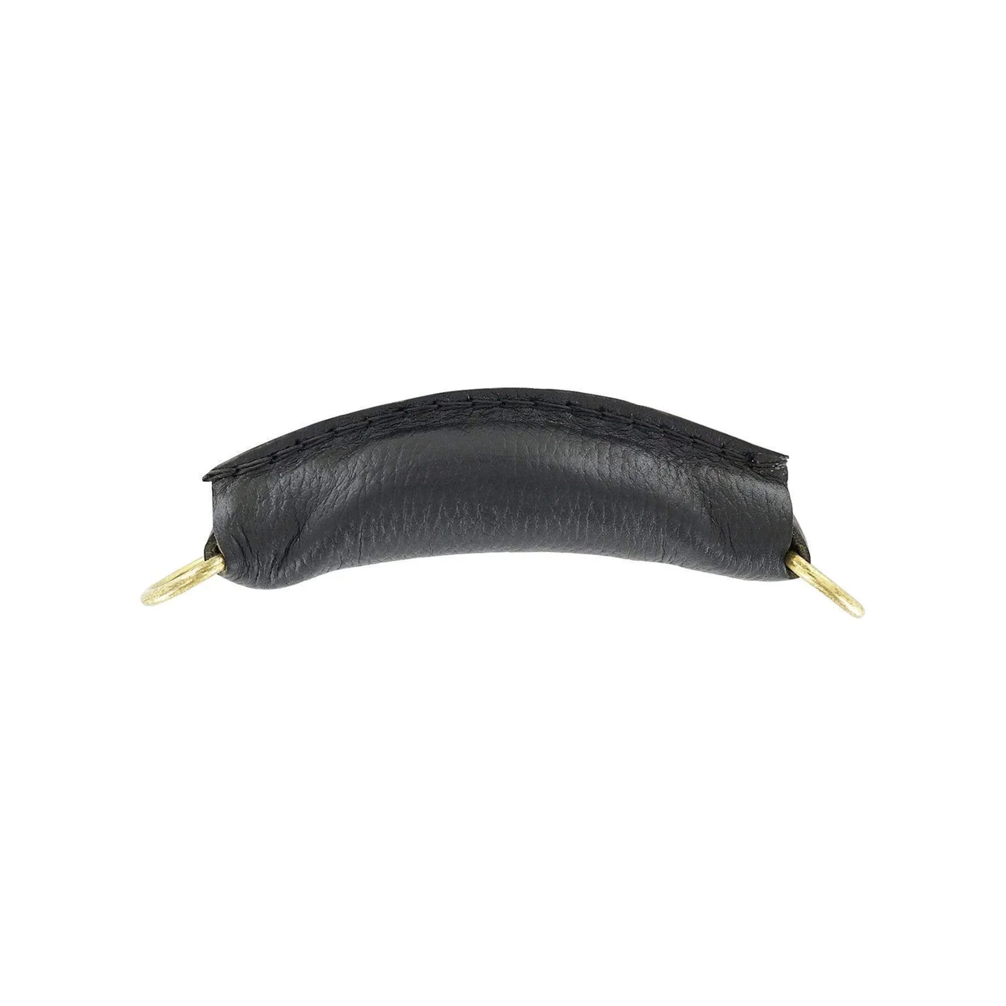 5" Black, Handle with Gold Hardware, Leather - Image 6