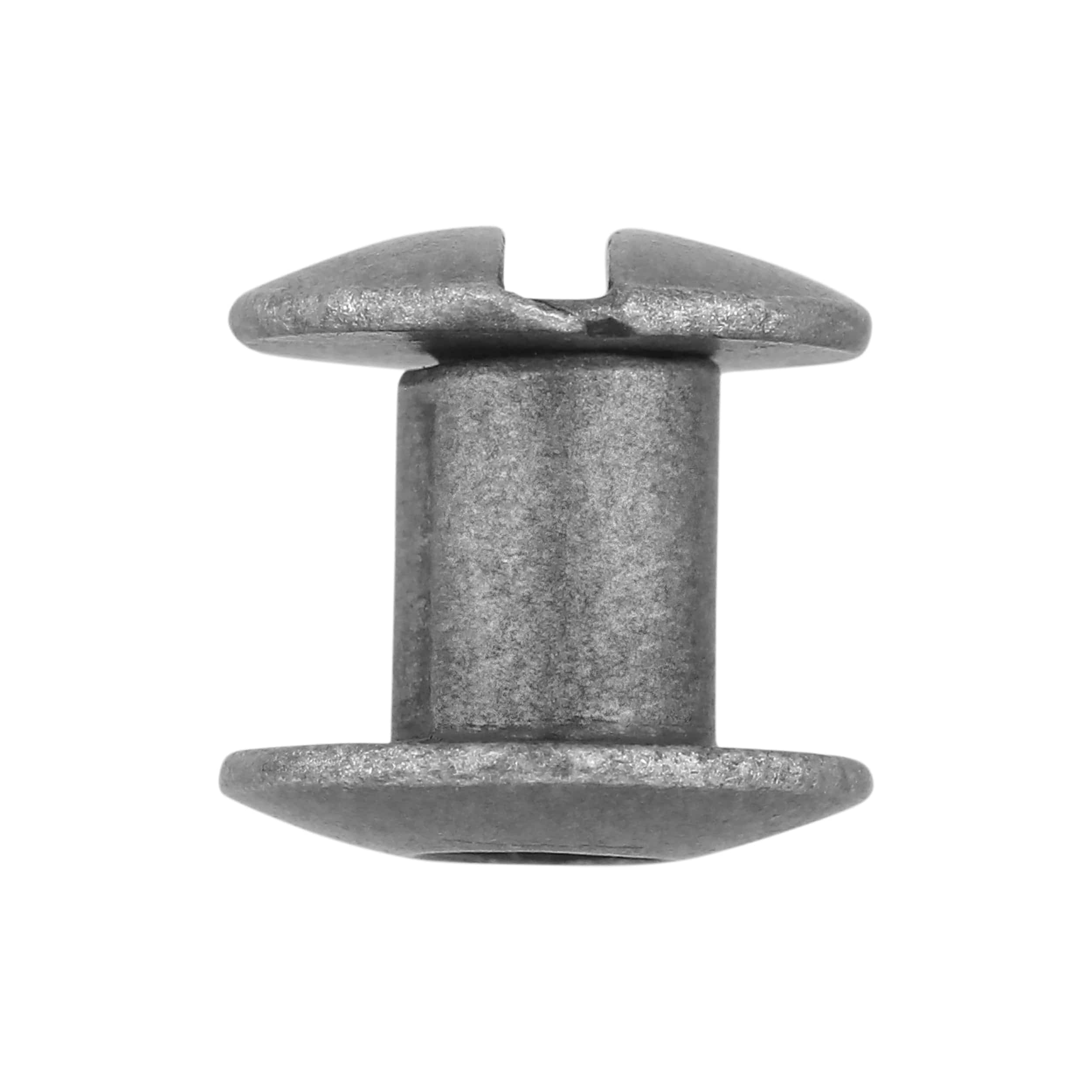 1/4" Nickel, Open Hole Chicago Screw, Solid Brass PK10