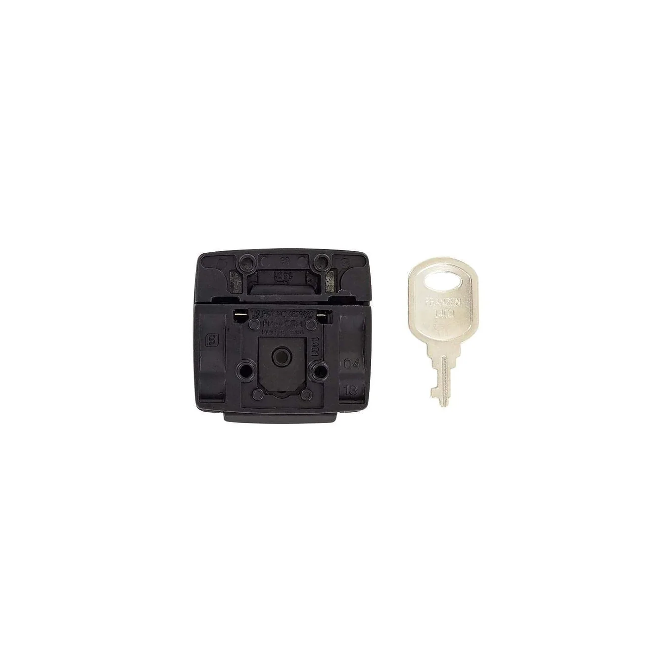 1 13/16" Black, Lock, Zinc Alloy - Image 3