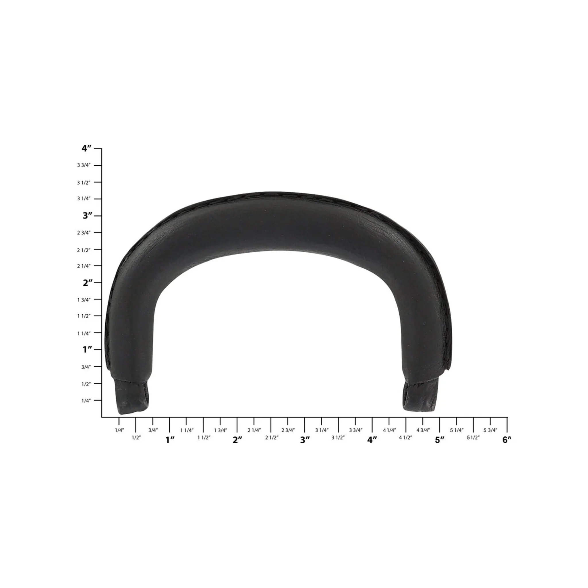 4 1/2 Black, Case Handle, Leather - Image 2