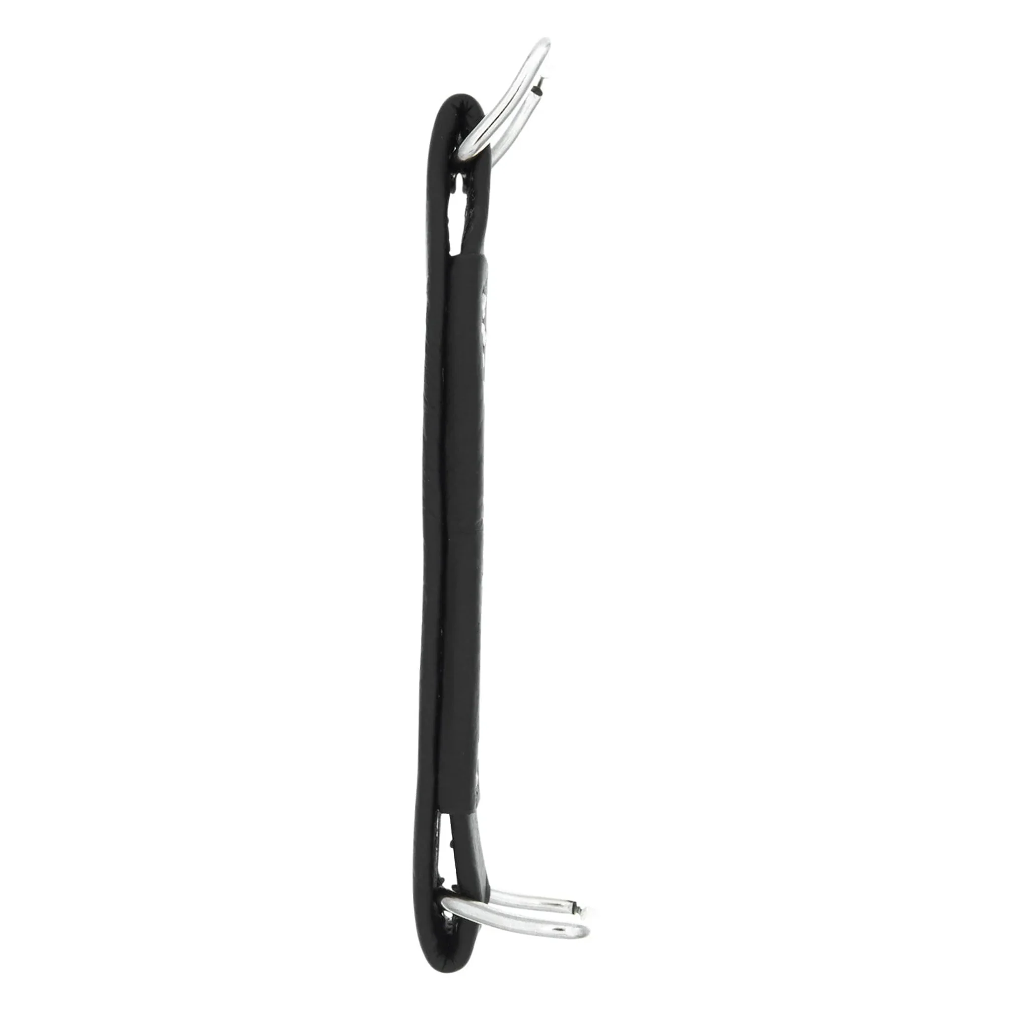 5 3/4" Black, Handle with Nickel Rings, Leather - Image 3