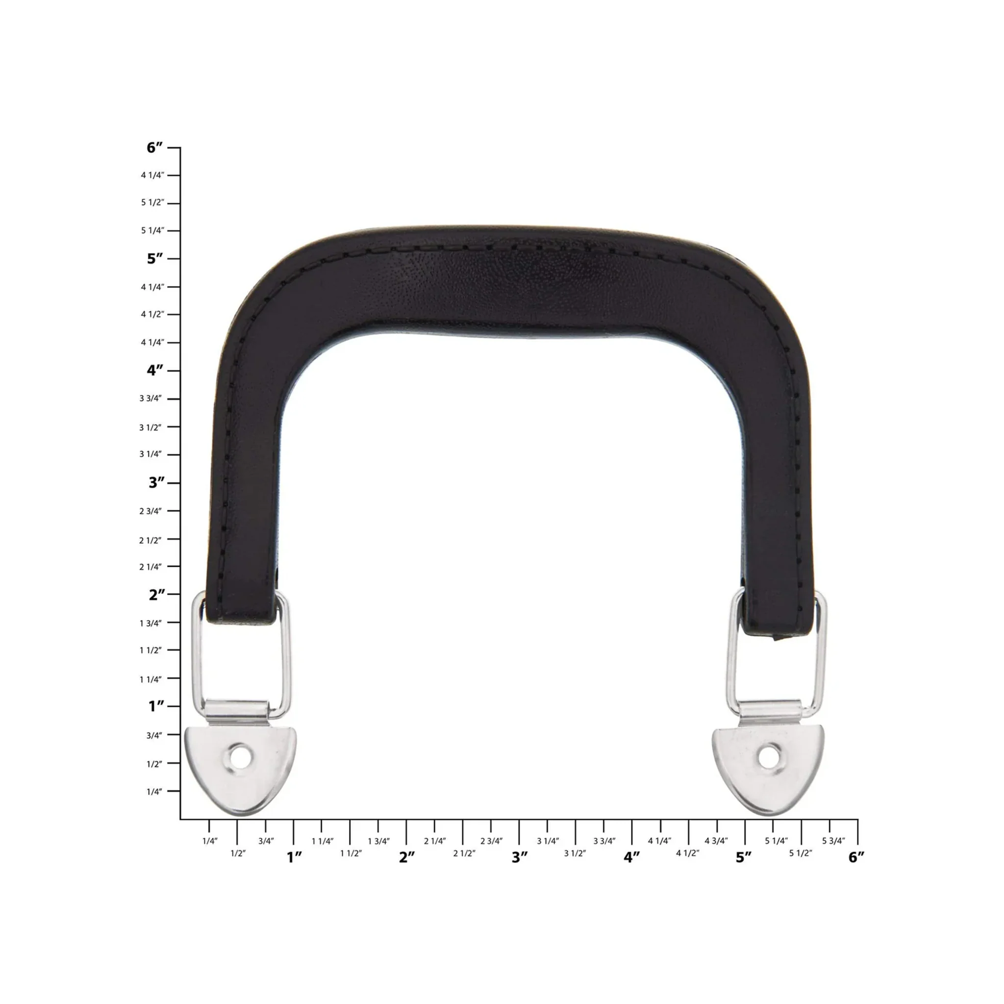 4" Black w/ Nickel, Plastic Double Handle, Zinc Alloy - Image 2