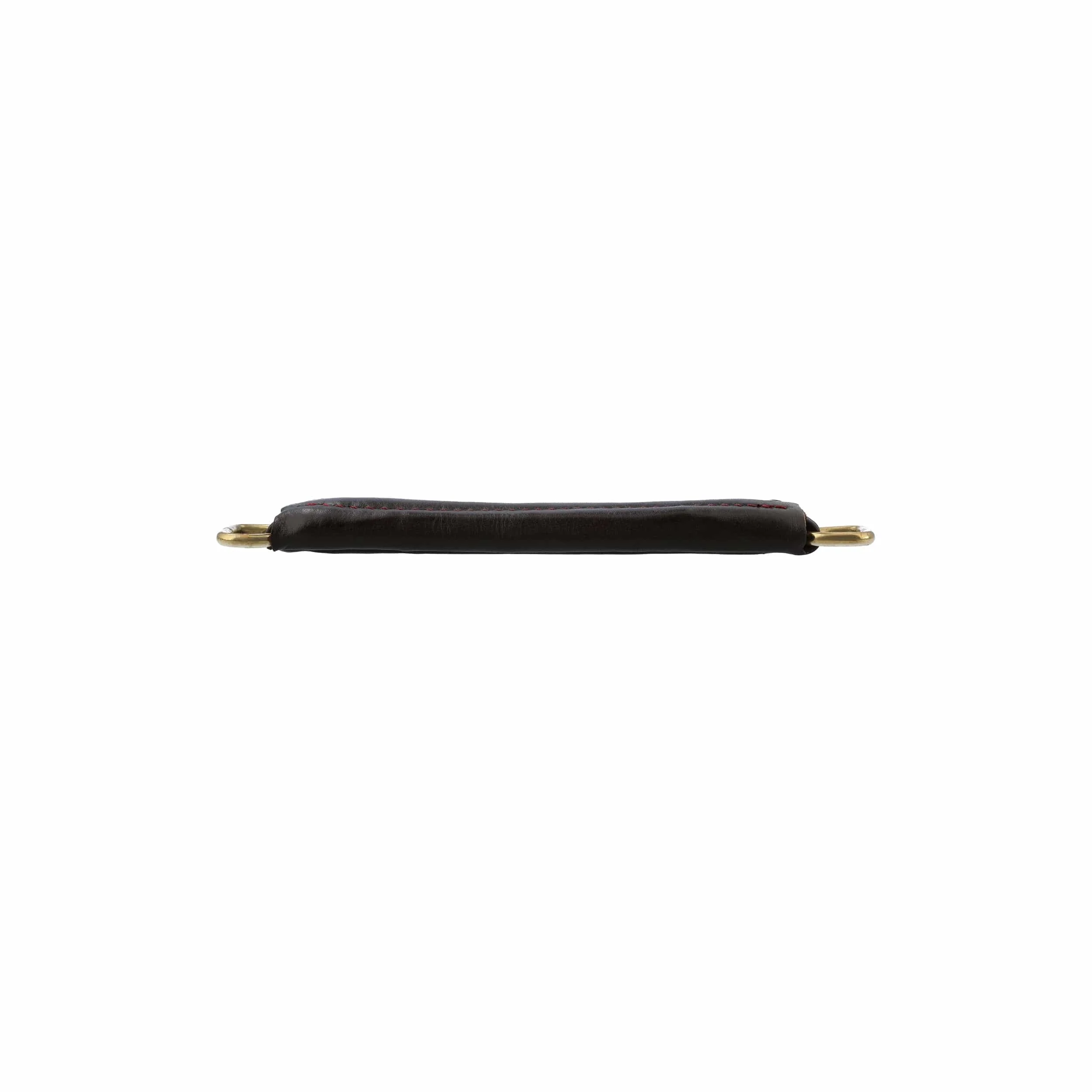 6" Brown, Handle with Brass Hardware, Leather - Image 2