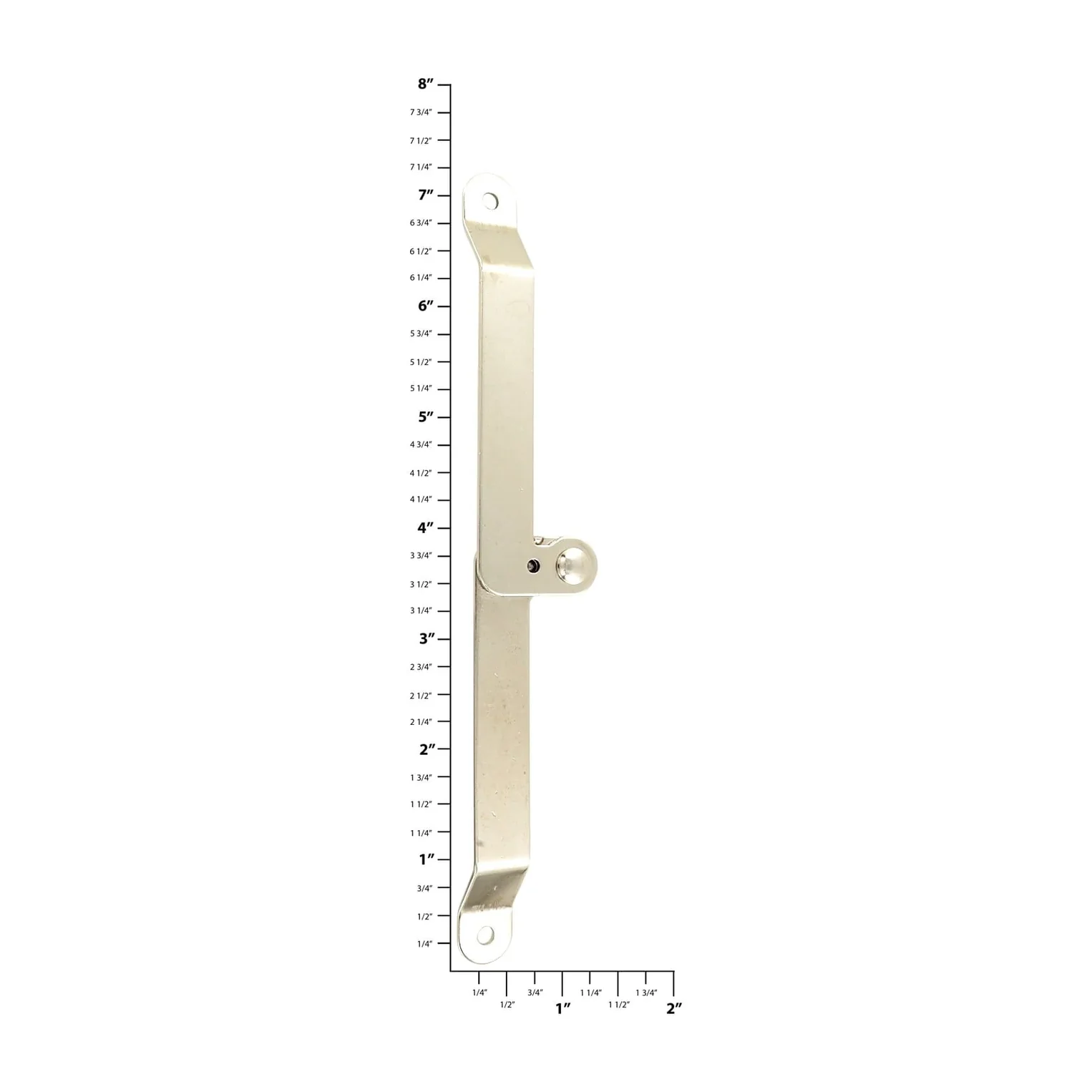 6 1/2" Nickel, Stay Plate, Zinc Alloy - Image 2