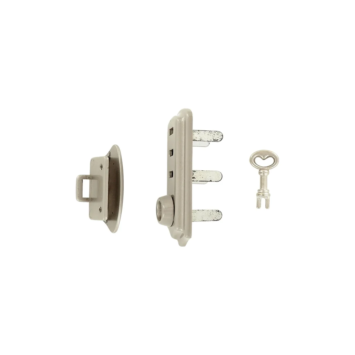 2 7/8" Satin Nickel, 3-Position Flap Lock, Zinc Alloy - Image 4