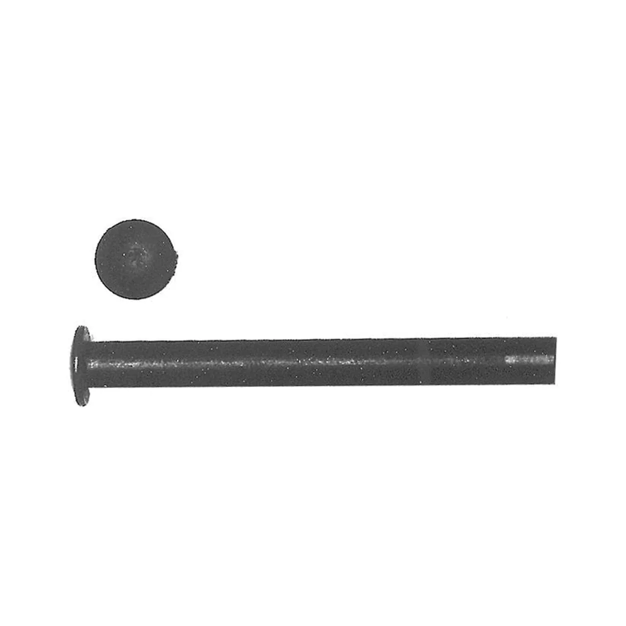 2" Black, Tubular Rivet, Steel - 12 pk - Image 2
