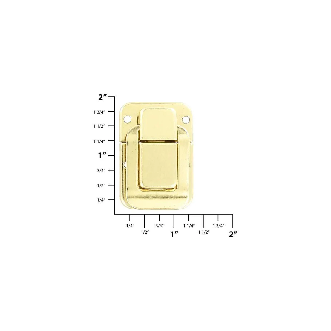 1 13/16" Brass, Catch, Steel - Image 2