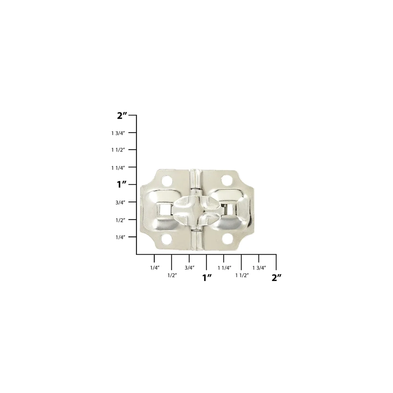 1 5/8" Nickel, Box/Case Stop Hinge, Steel - Image 2