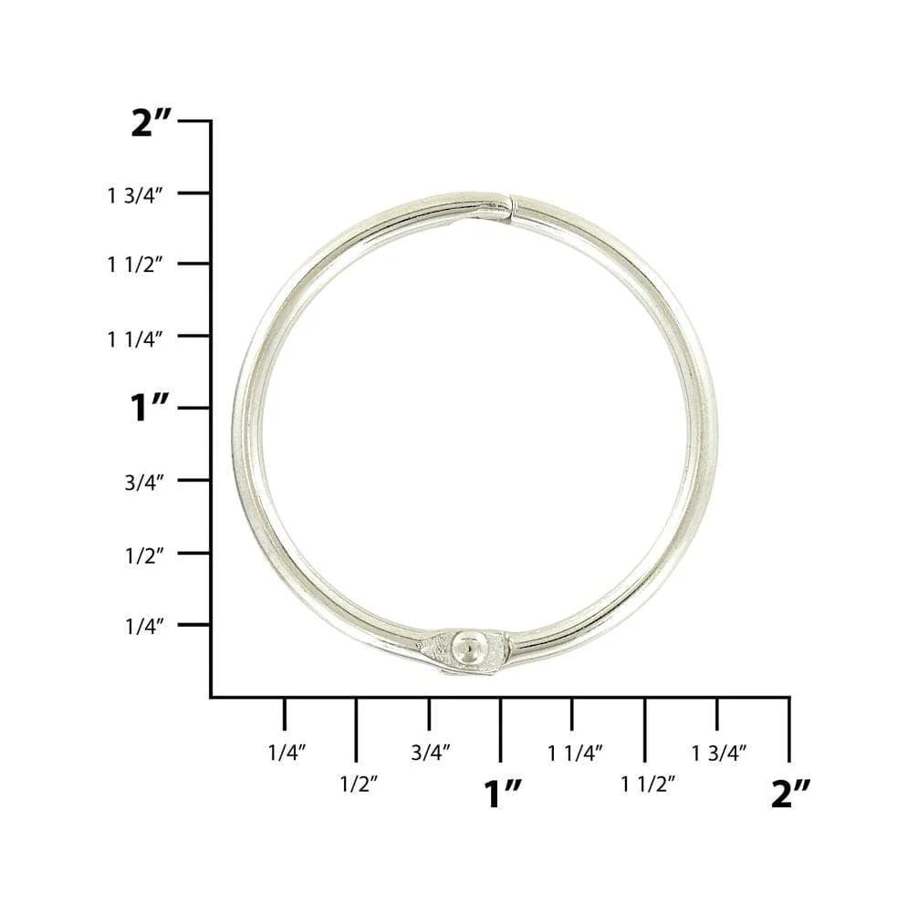 1 1/2" Nickel, Hinged Binder Ring, Steel - Image 2