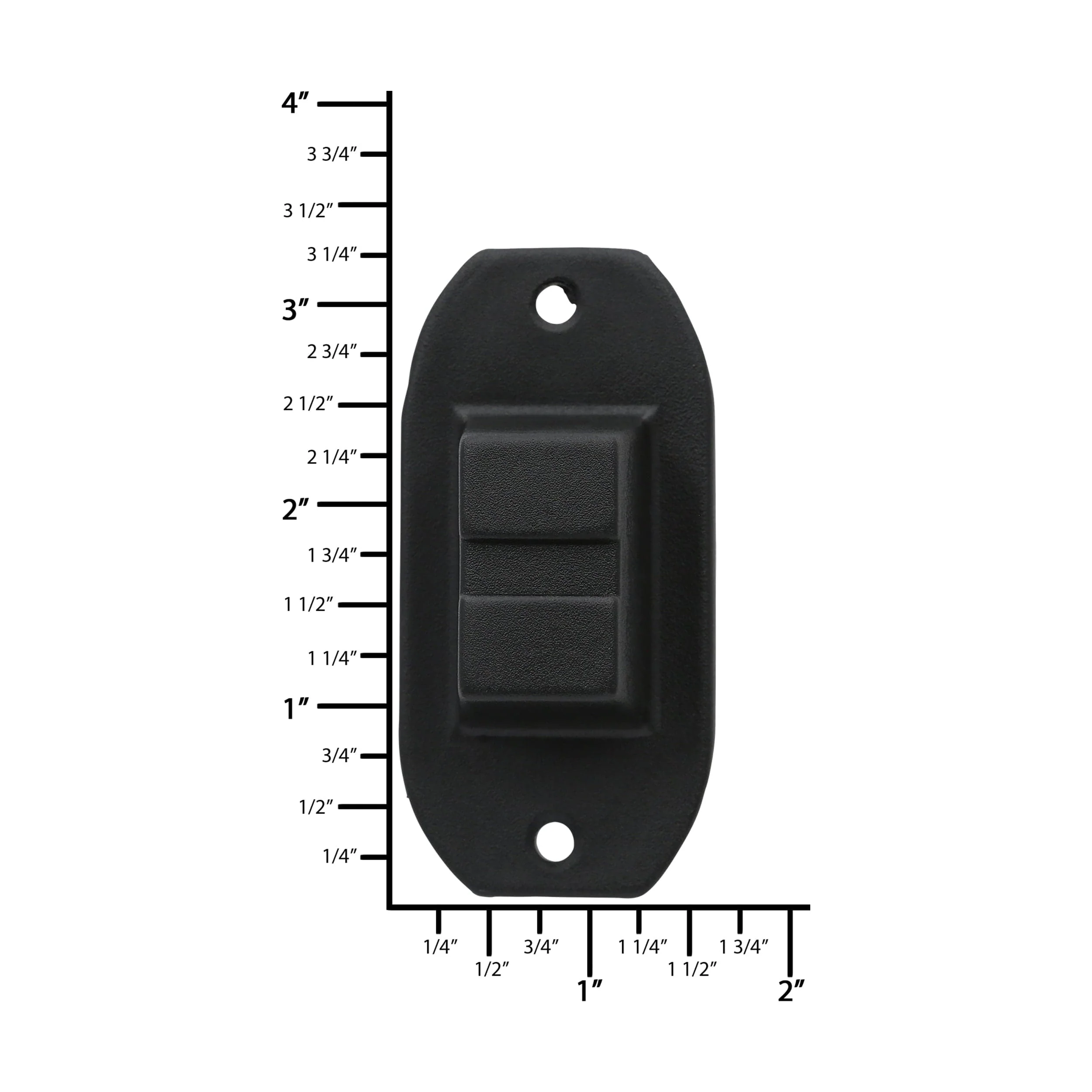 1 1/4" Black, Bottom Stud, Plastic - Image 4