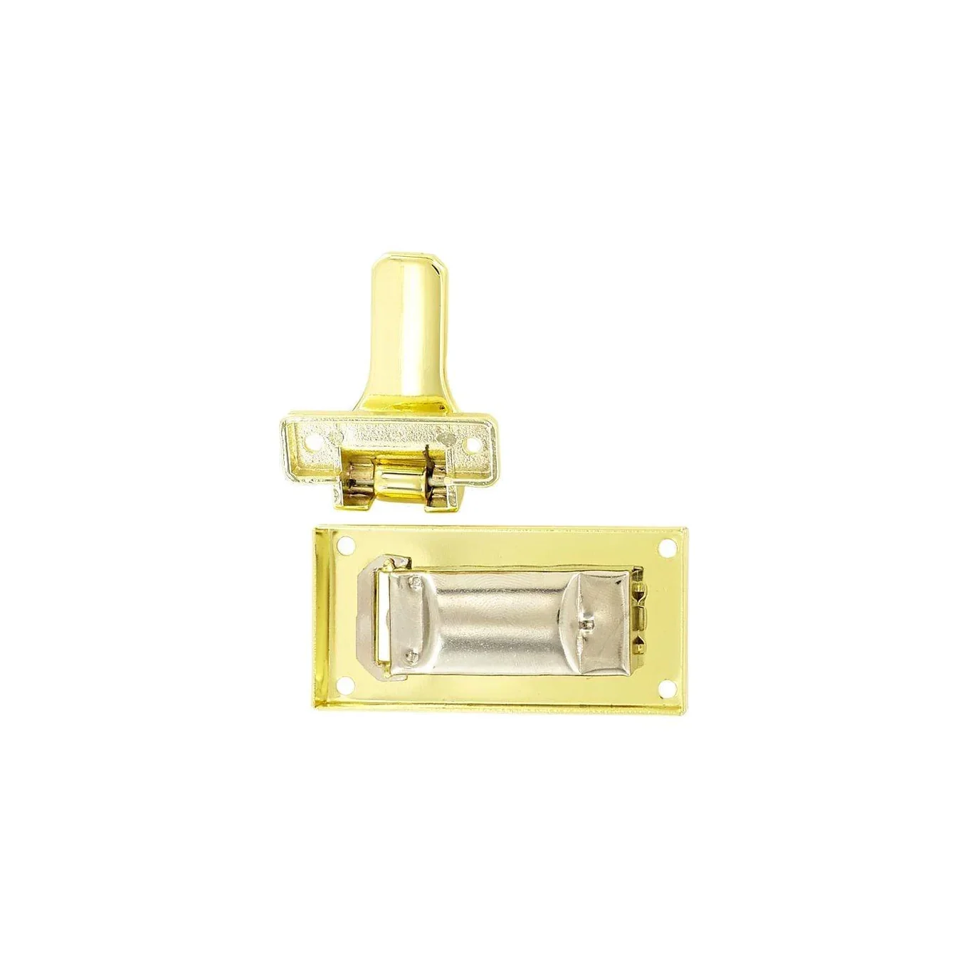 1 1/4" Shiny Brass, Offset Hasp Combination Lock, Steel