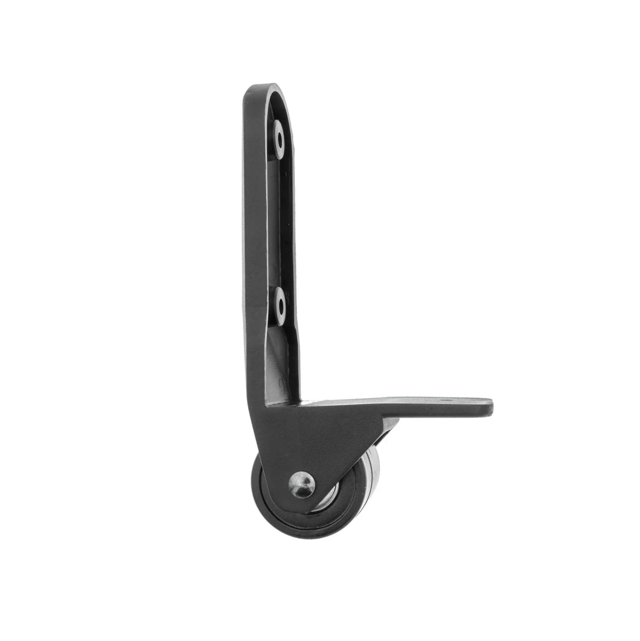 6 1/2" Black, Ball Bearing Wheel w/ Bumper, Plastic