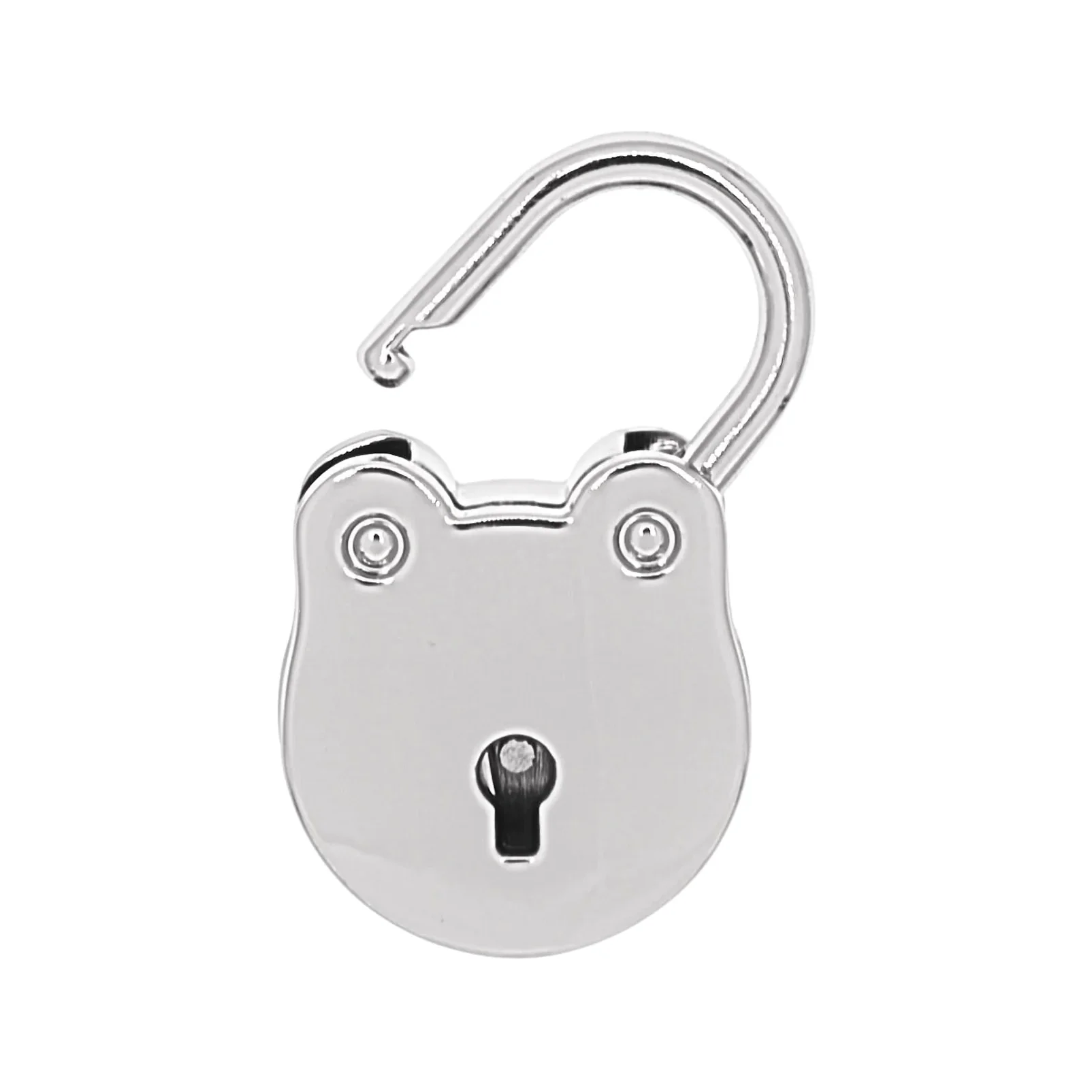 5/8" Shiny Nickel, Padlock, Zinc Alloy - Image 3