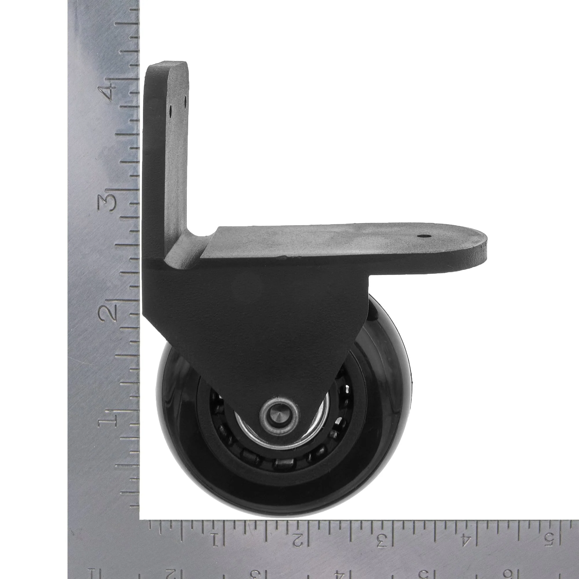 3" Black, Inline Skate Wheel with Housing, Plastic - Image 3