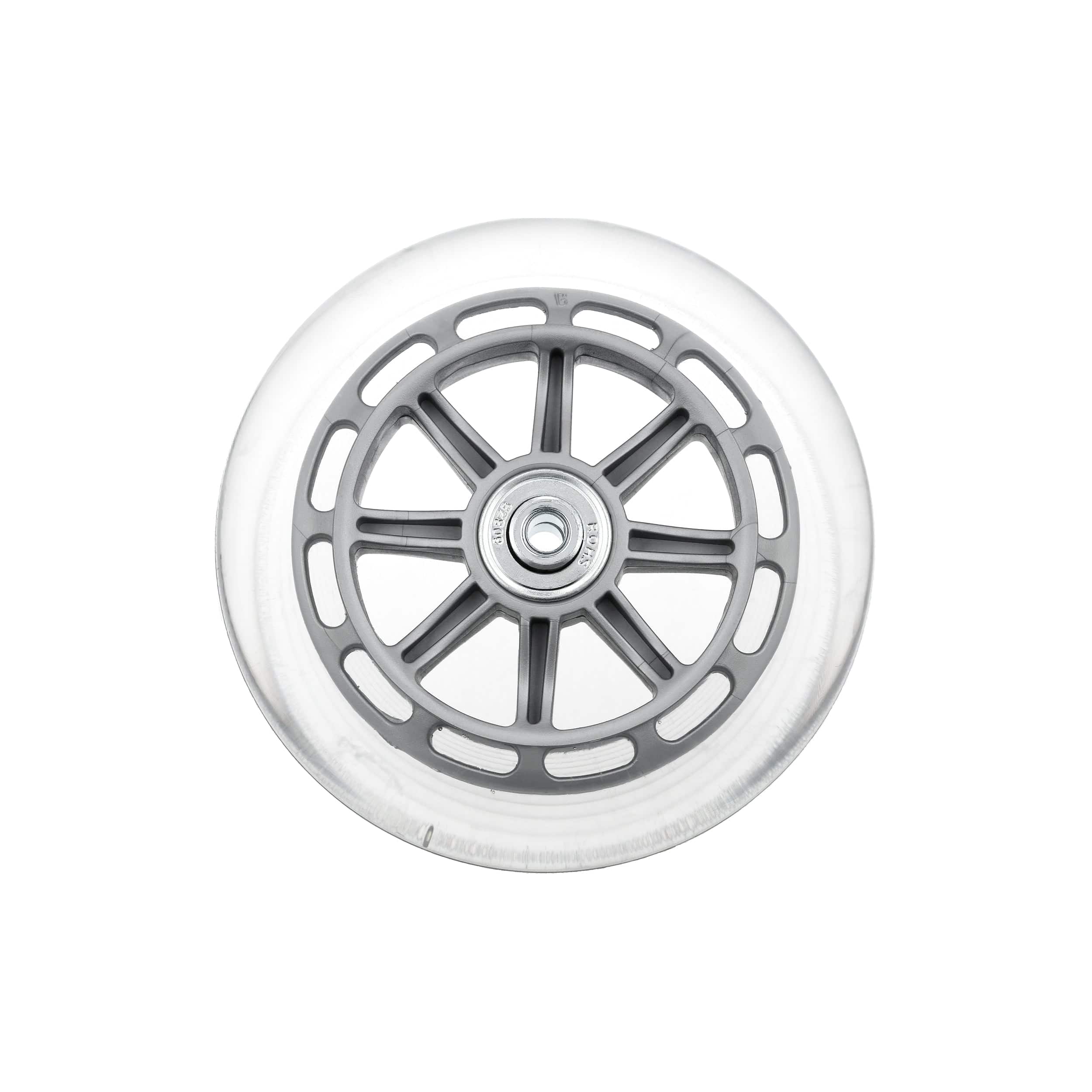 110mm Grey, Quiet Inline Skate Wheel, Plastic - Image 2