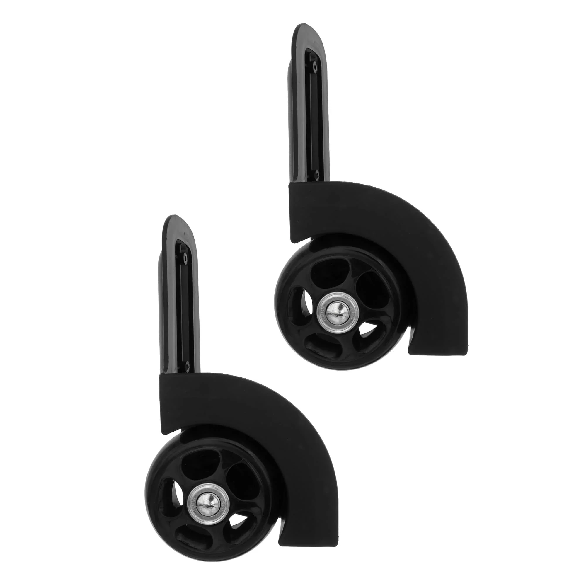 75mm Black, Ball Bearing Wheel with Housing Pair, Plastic - Image 4