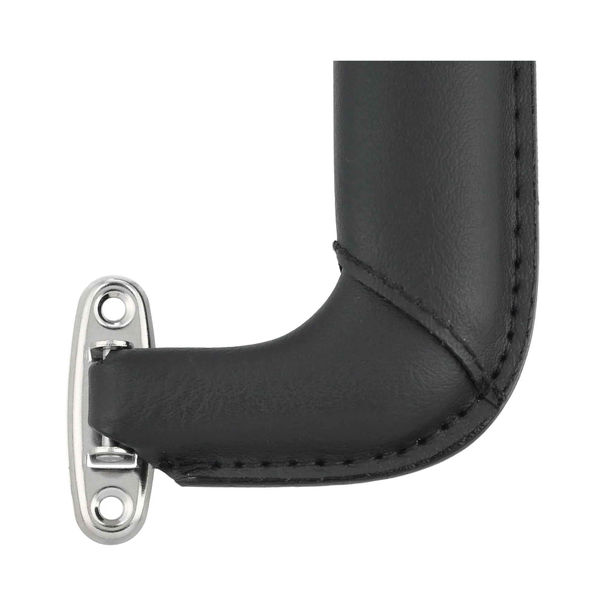 4 3/4" Black, Handle with Nickel Hardware, Vinyl - Image 3