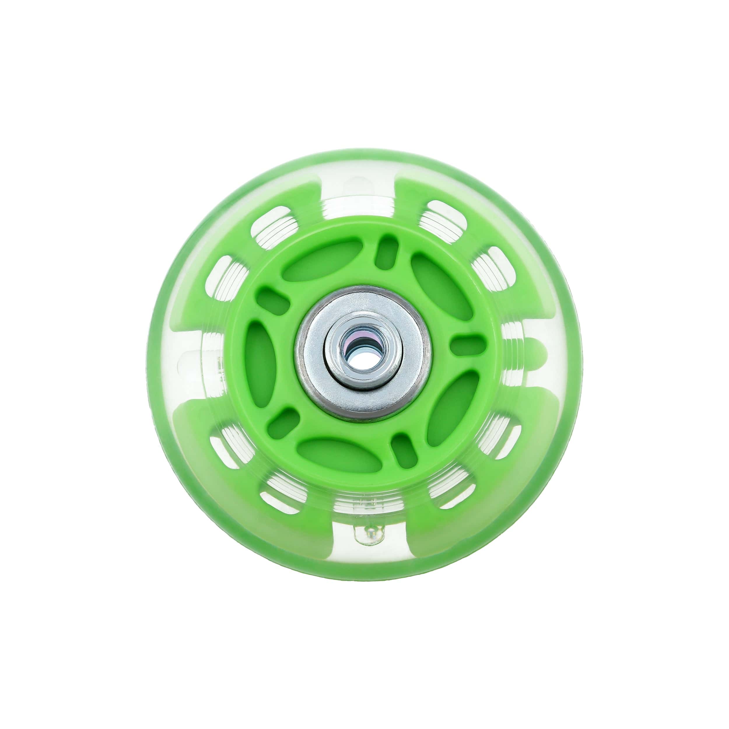 68mm Green, In-line skate wheel with LED Lights, PolyUrethane