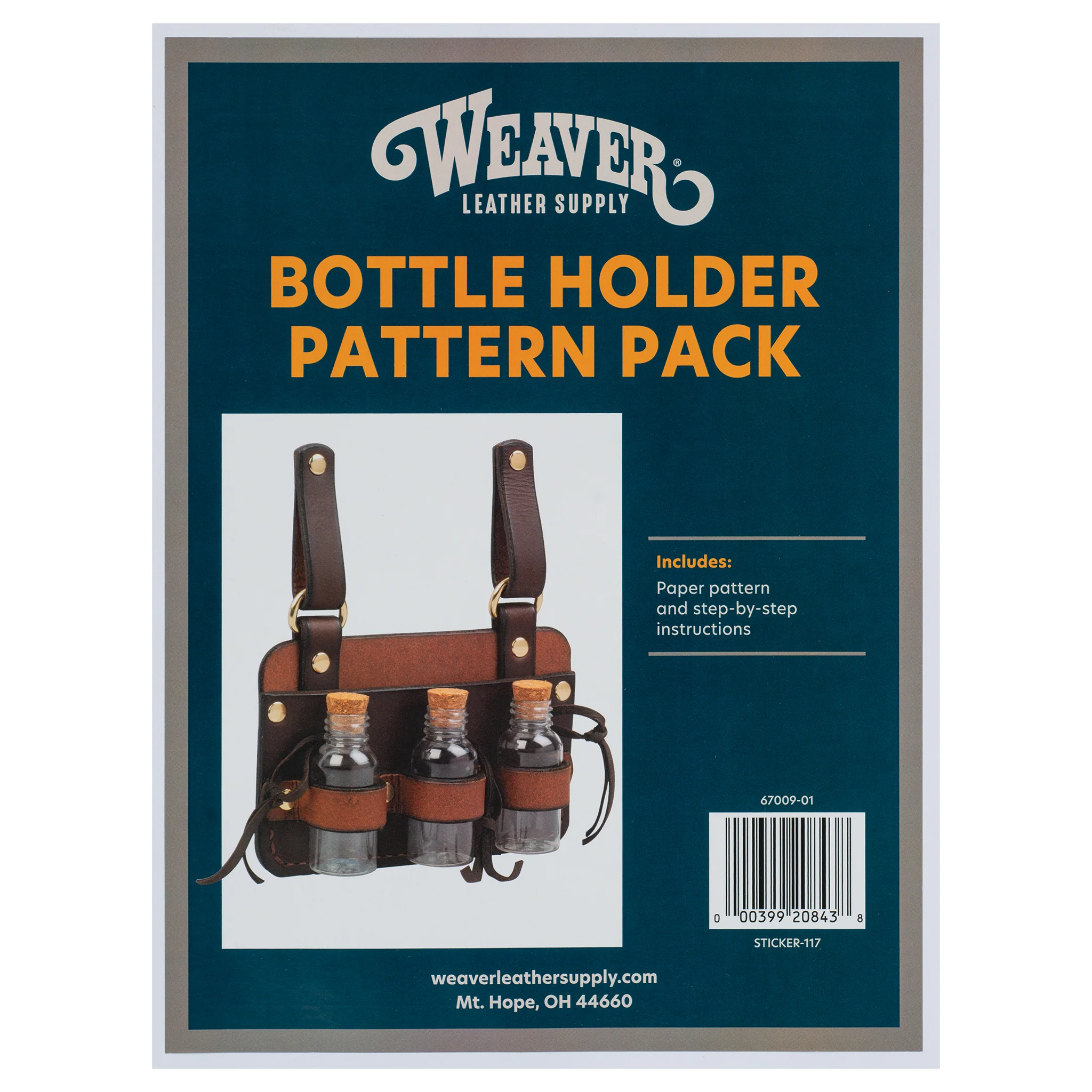 Leather Bottle Holder Pattern, Leather Craft Pattern for DIY Bottle Holder - Image 3