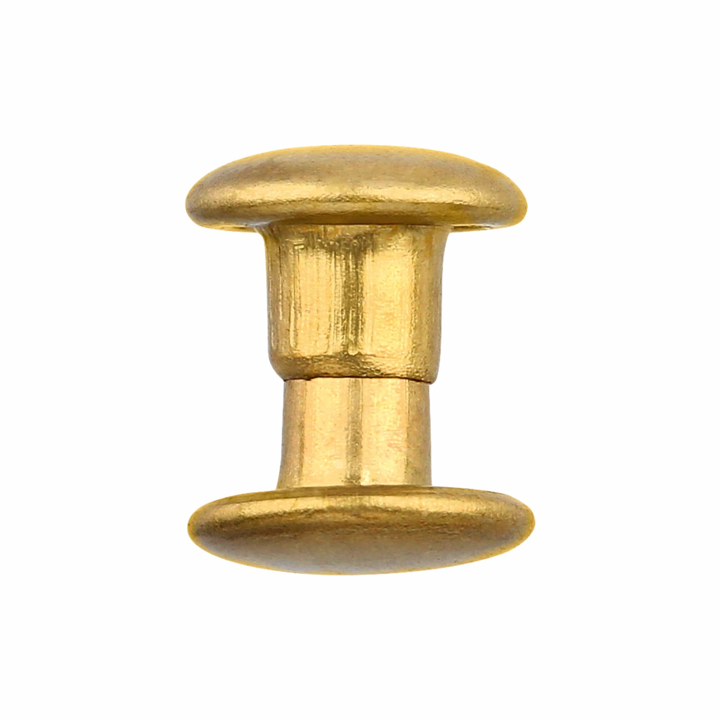 6.5mm Brass, Double Cap Jiffy Rivets, Solid Brass-100ct