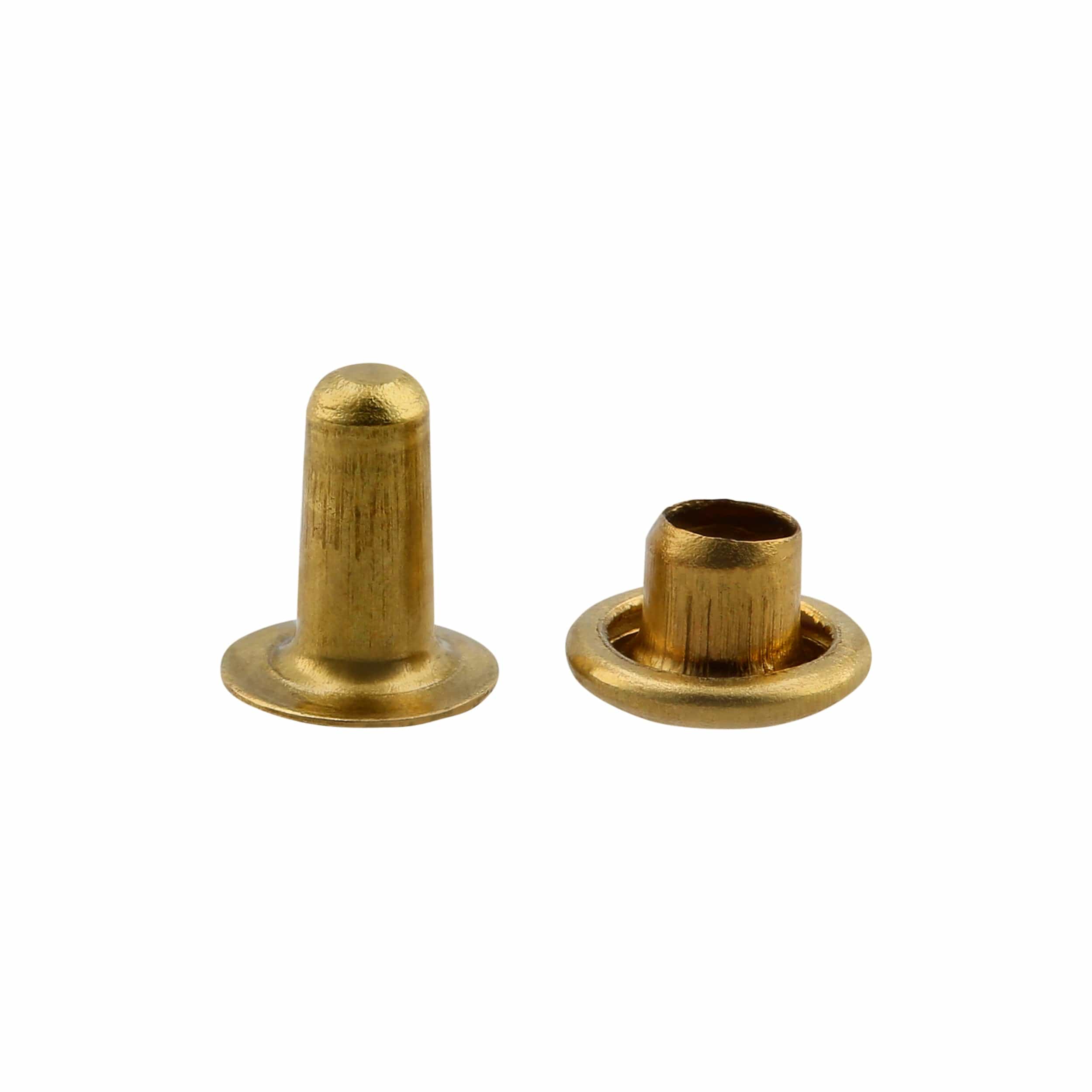 6.5mm Brass, Single Cap Jiffy Rivets, 100ct - Image 2