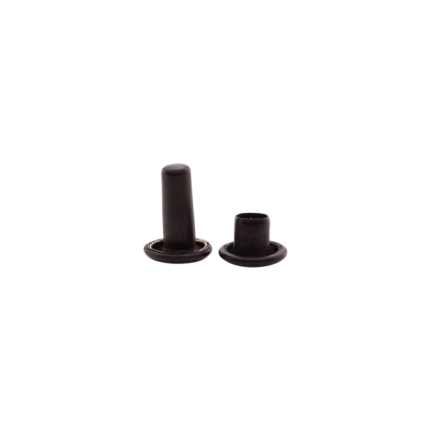9mm Black, Double Cap Jiffy Rivets, Solid Brass-100ct - Image 3