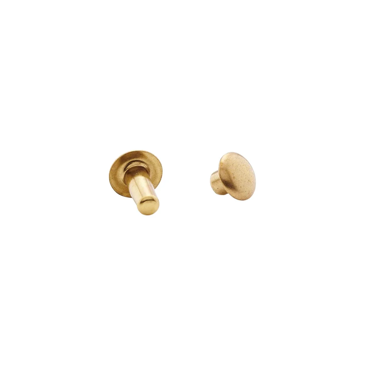 9mm Brass, Single Cap Jiffy Rivet, Solid Brass-100ct - Image 2