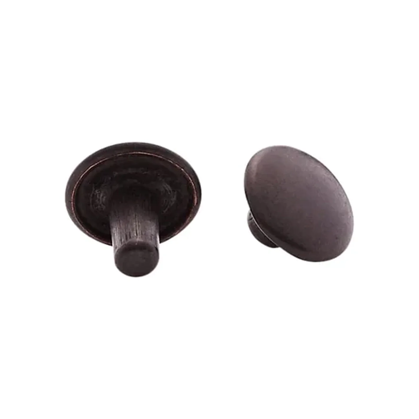 7mm Black, Double Cap Jiffy Rivet, Solid Brass- 100ct - Image 3