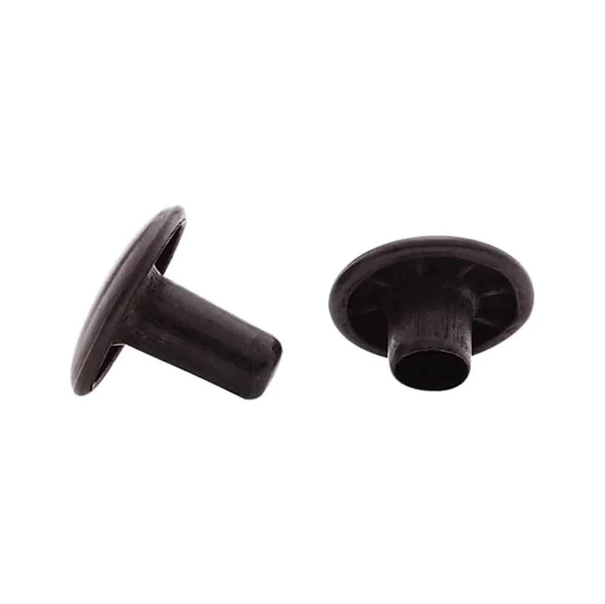 7mm Black, Double Cap Jiffy Rivet, Solid Brass- 100ct - Image 4