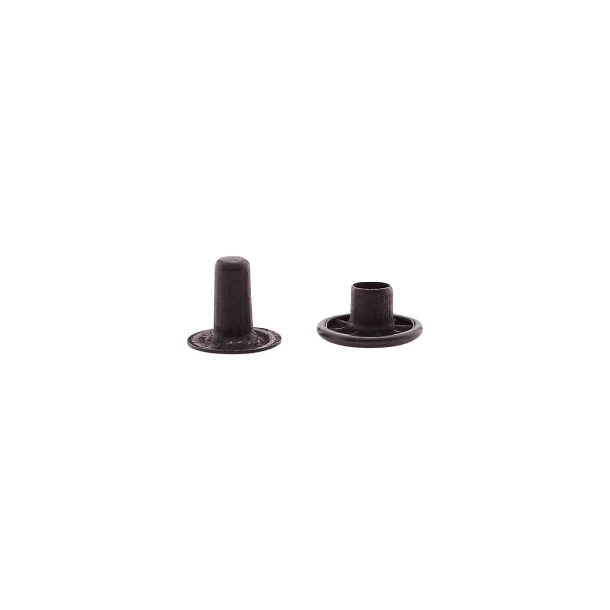 7mm Black, Single Cap Jiffy Rivet, Solid Brass- 100ct - Image 4