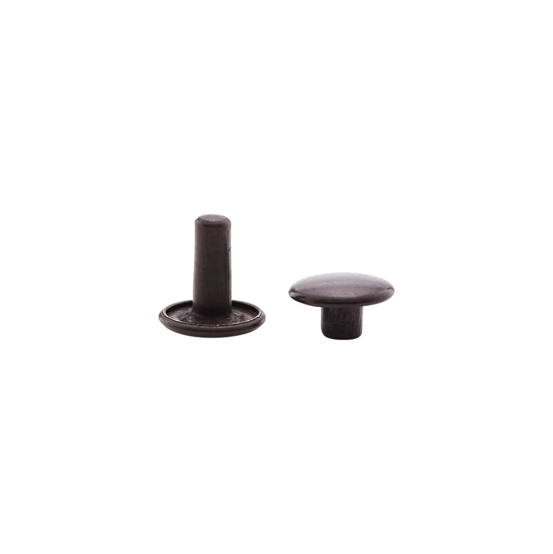 9mm Black, Double Cap Jiffy Rivet, Solid Brass-100ct - Image 3