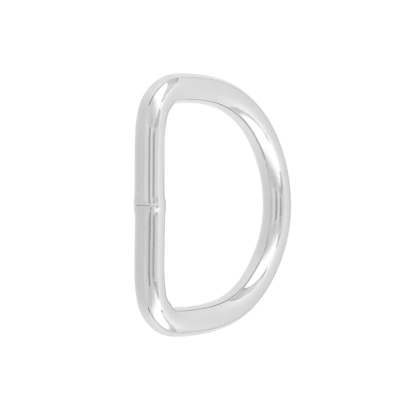 1" Nickel, Thin Welded D Ring, Steel - Image 2