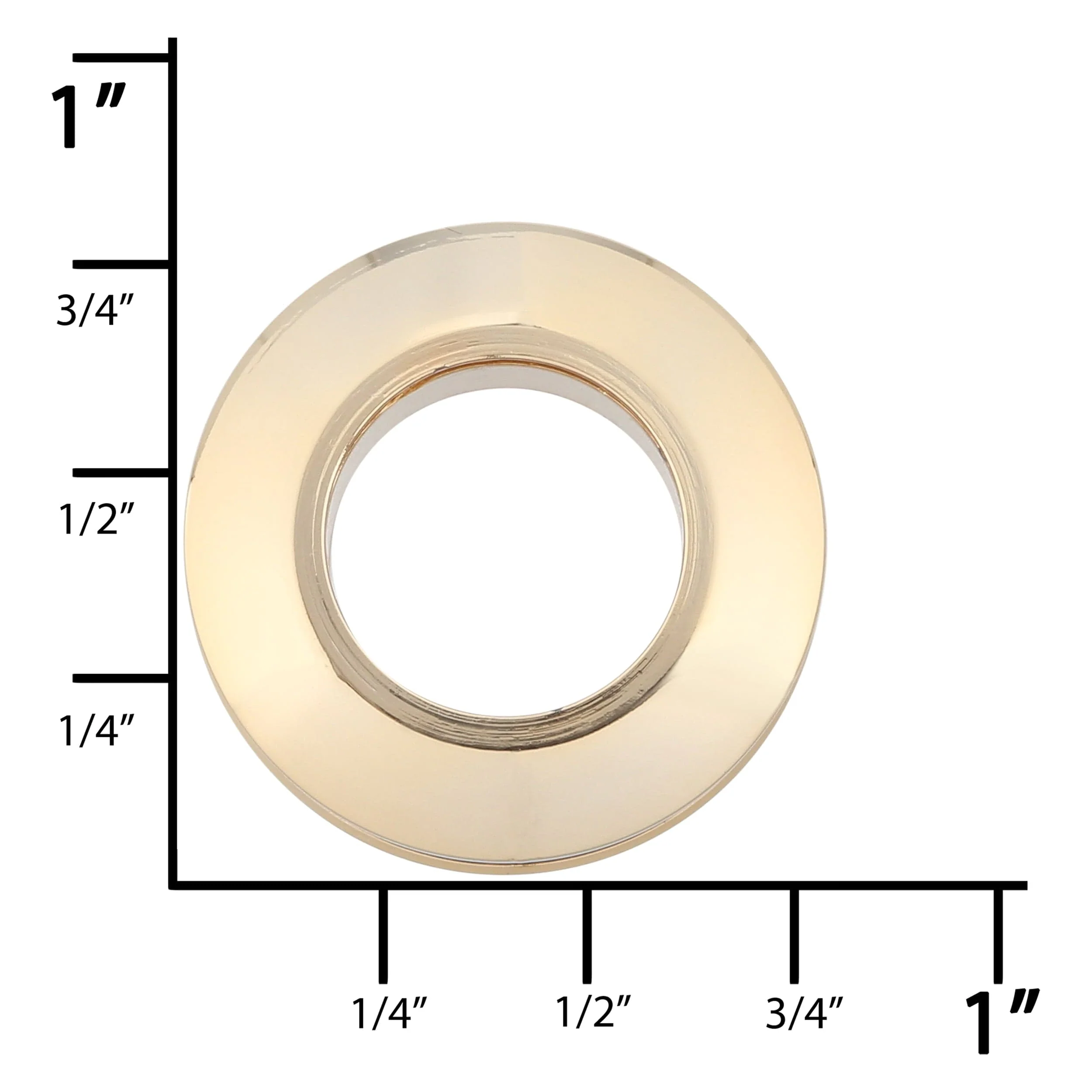 7/16" Gold, Screw Together Eyelet, Solid Brass - Image 2