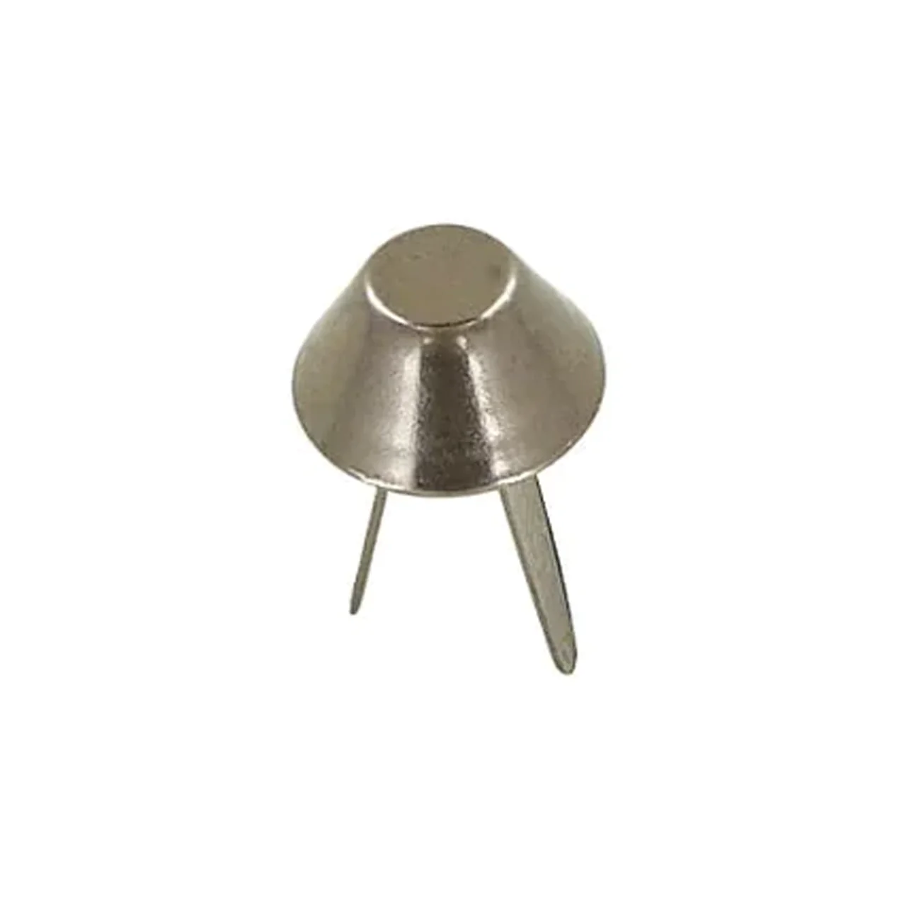 5/8" Black/Nickel, Cone Handbag Bottom Stud Prong, Zinc Alloy-PK10 - Image 3