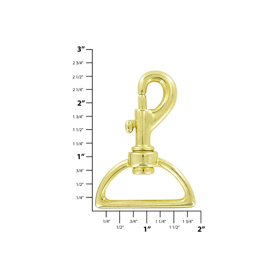 1 1/2" Brass, Bolt Swivel Snap Hook, Zinc Alloy - Image 3