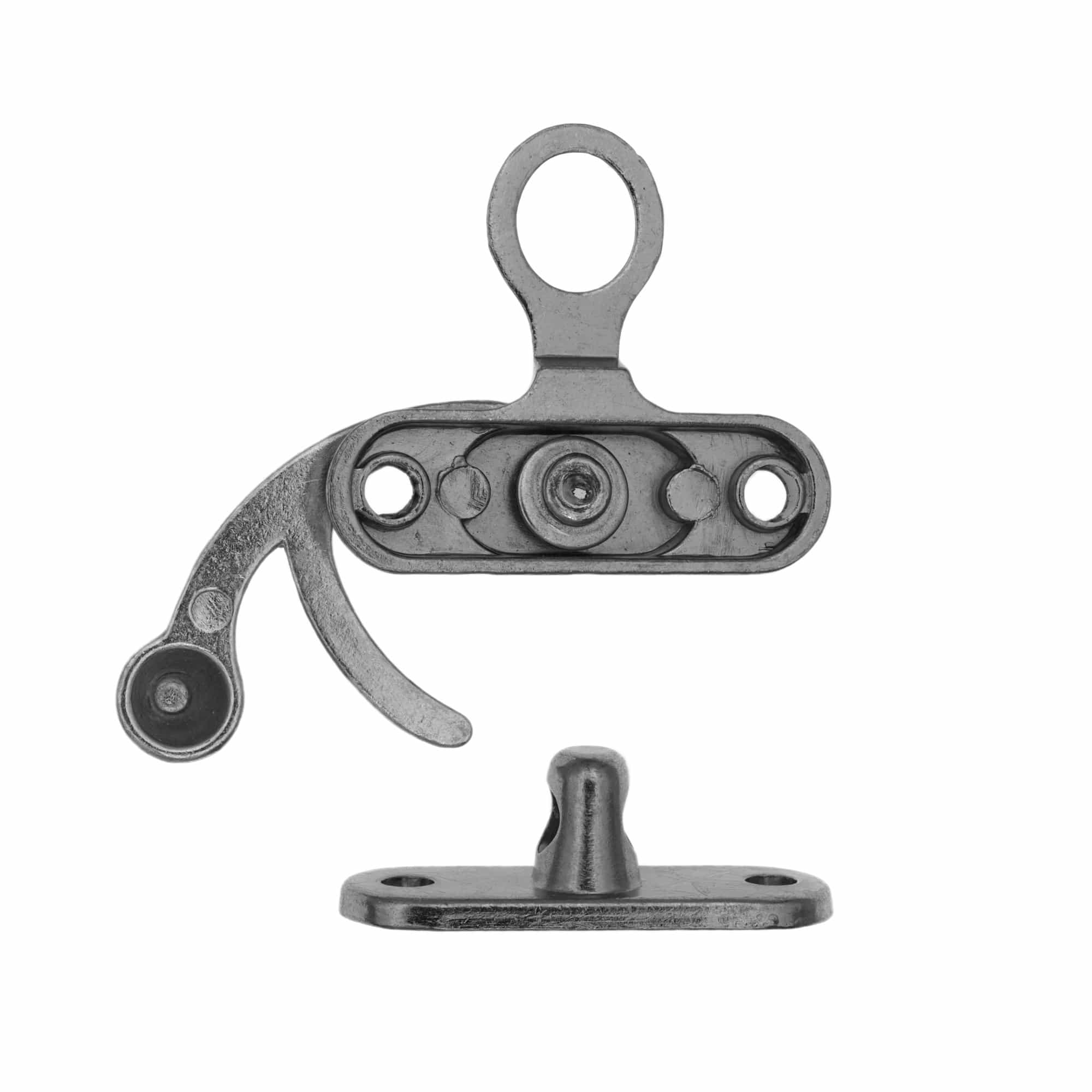 1 3/4" Antique Nickel, Swing Lock Clasp, Zinc Alloy - Image 2
