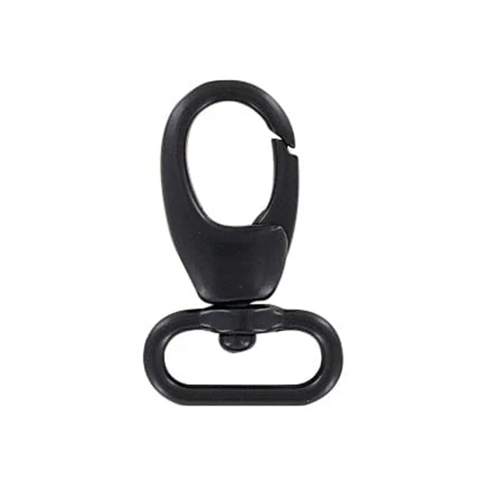 3/4" Matte Black, Lever Swivel Snap Hook, Zinc Alloy, 4-Pack - Image 3