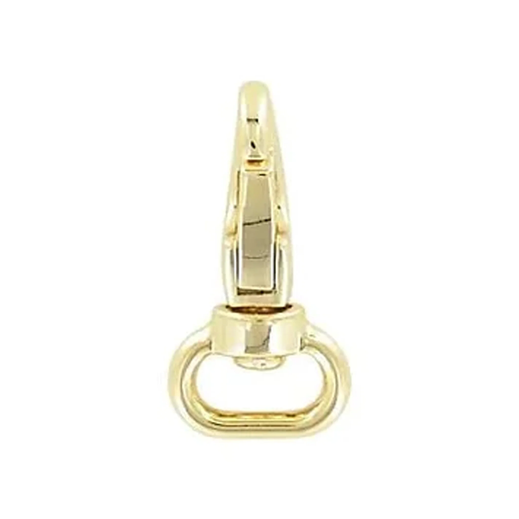 1/2" Shiny Gold, Lever Swivel Snap Hook, Zinc Alloy- 5pk - Image 3