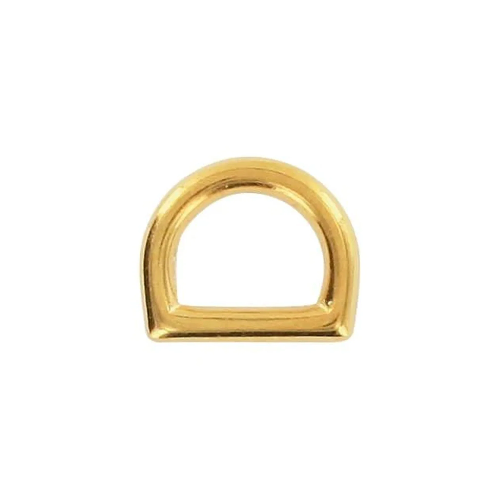 3/8" Shiny Gold, Cast D Ring, Zinc Alloy - Image 3