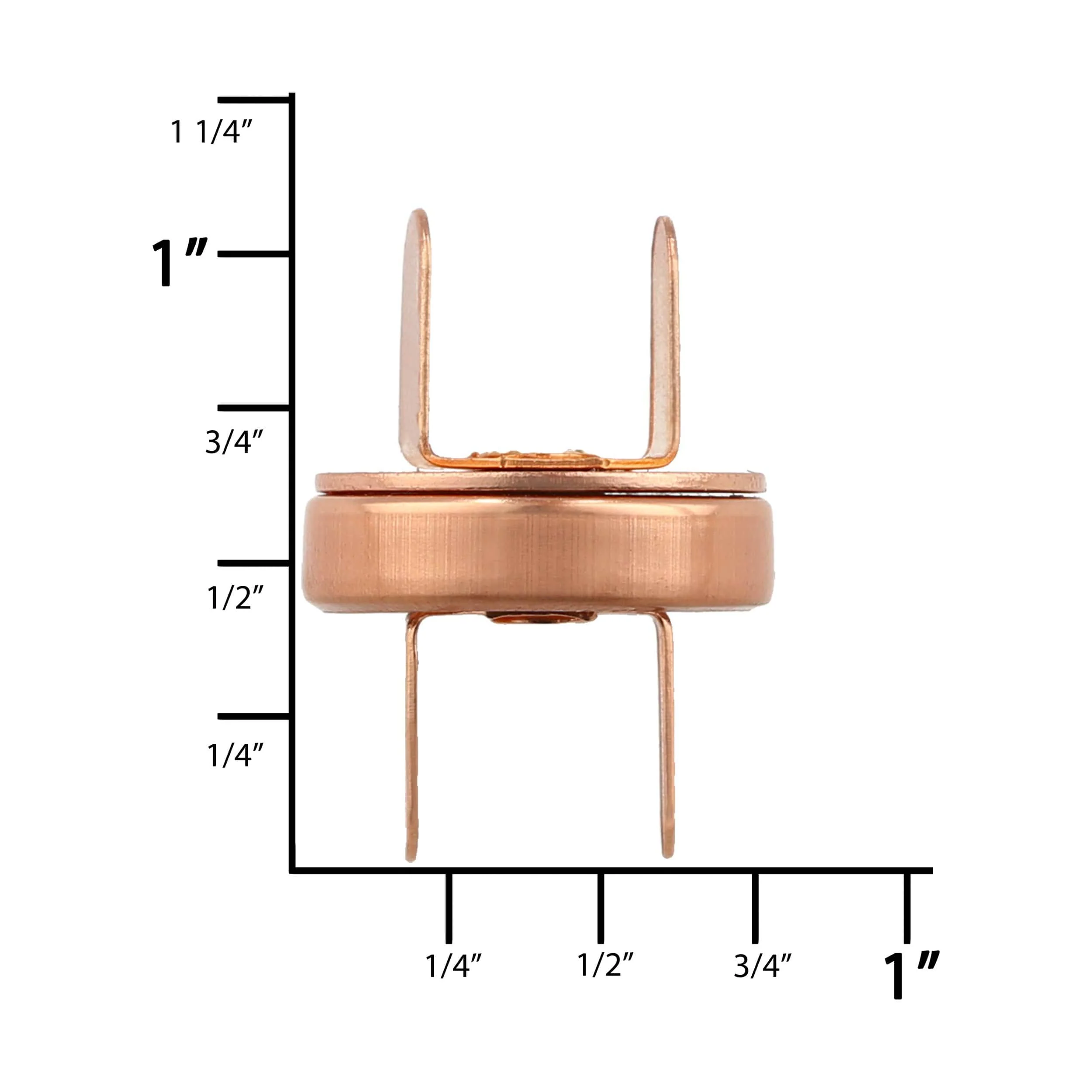18mm Shiny Copper, Thin Profile Magnetic Snap, Steel - Image 5