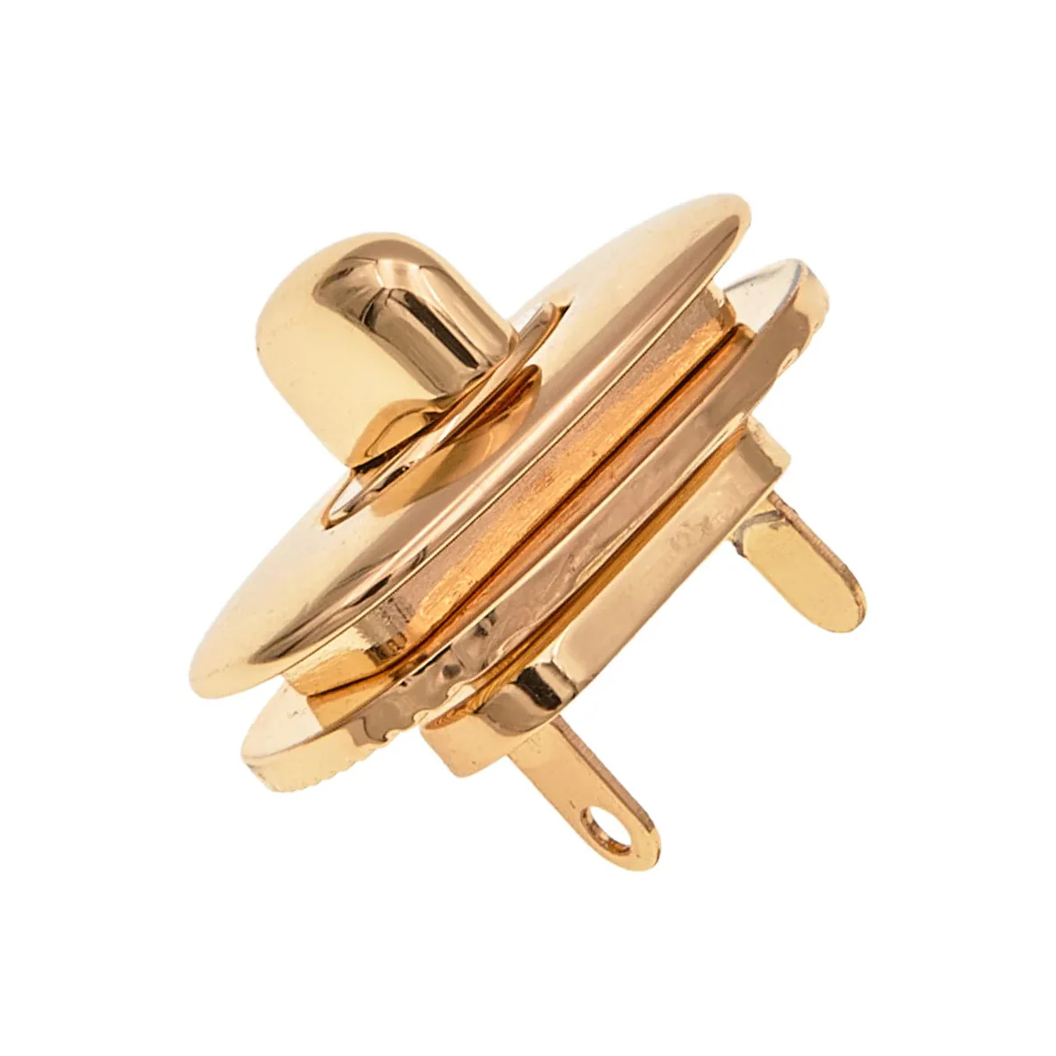 1 1/4" Shiny Gold, Turn Lock, Zinc Alloy - Image 3
