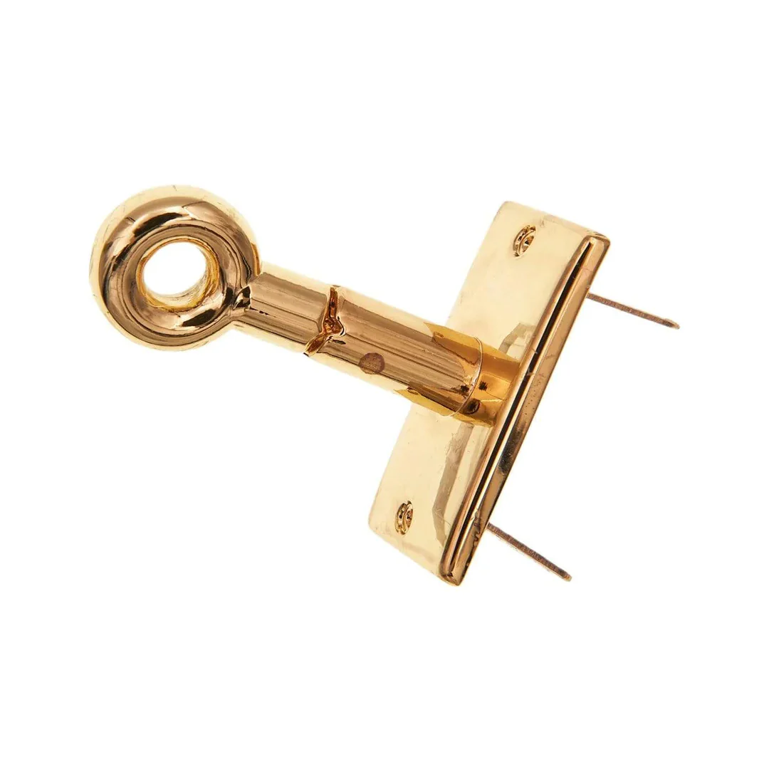 1 3/4" Shiny Gold, Triple Plate Turn Lock, Zinc Alloy - Image 3