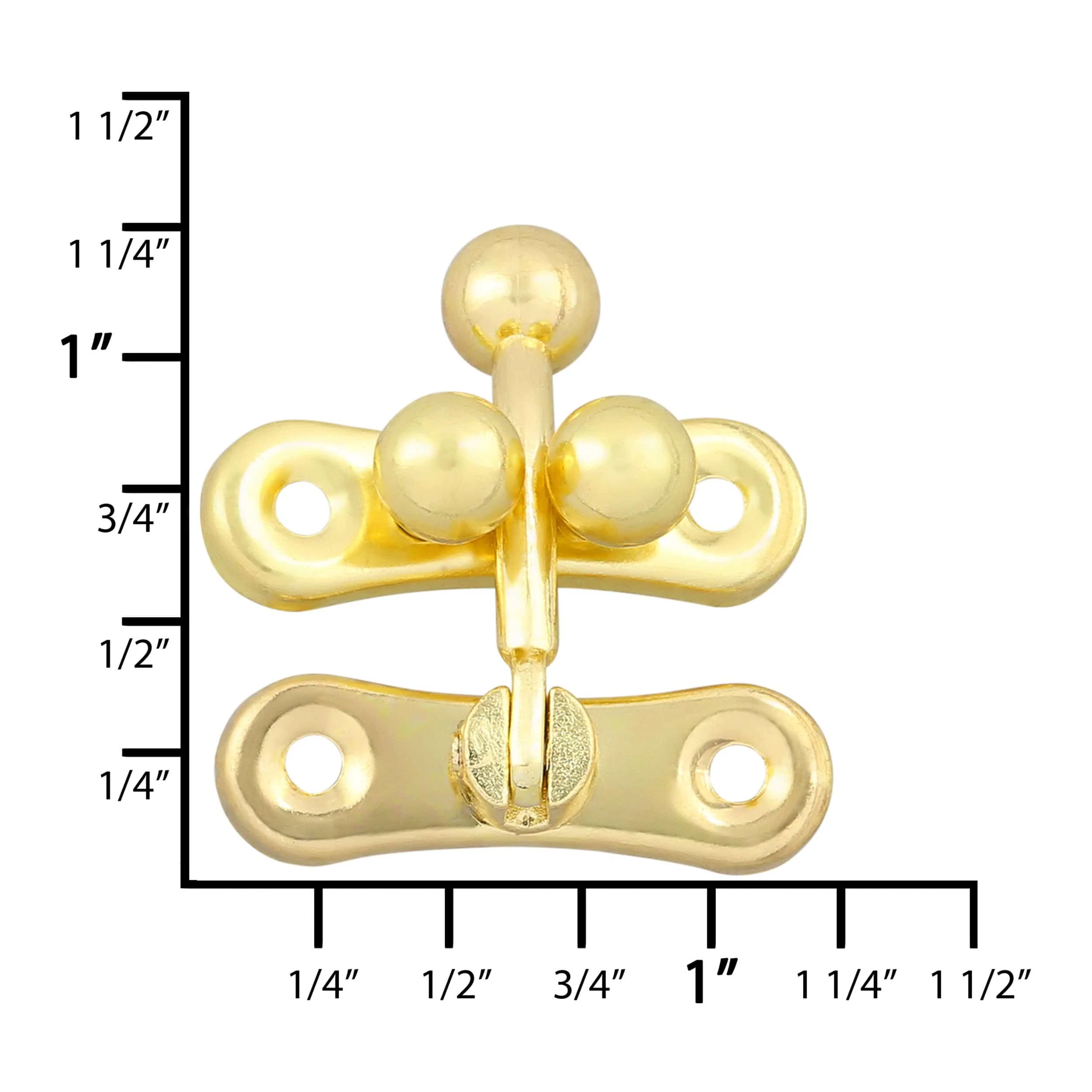 1 5/16" Brass, Swing Lock Clasp 3-Ball, Steel - Image 4
