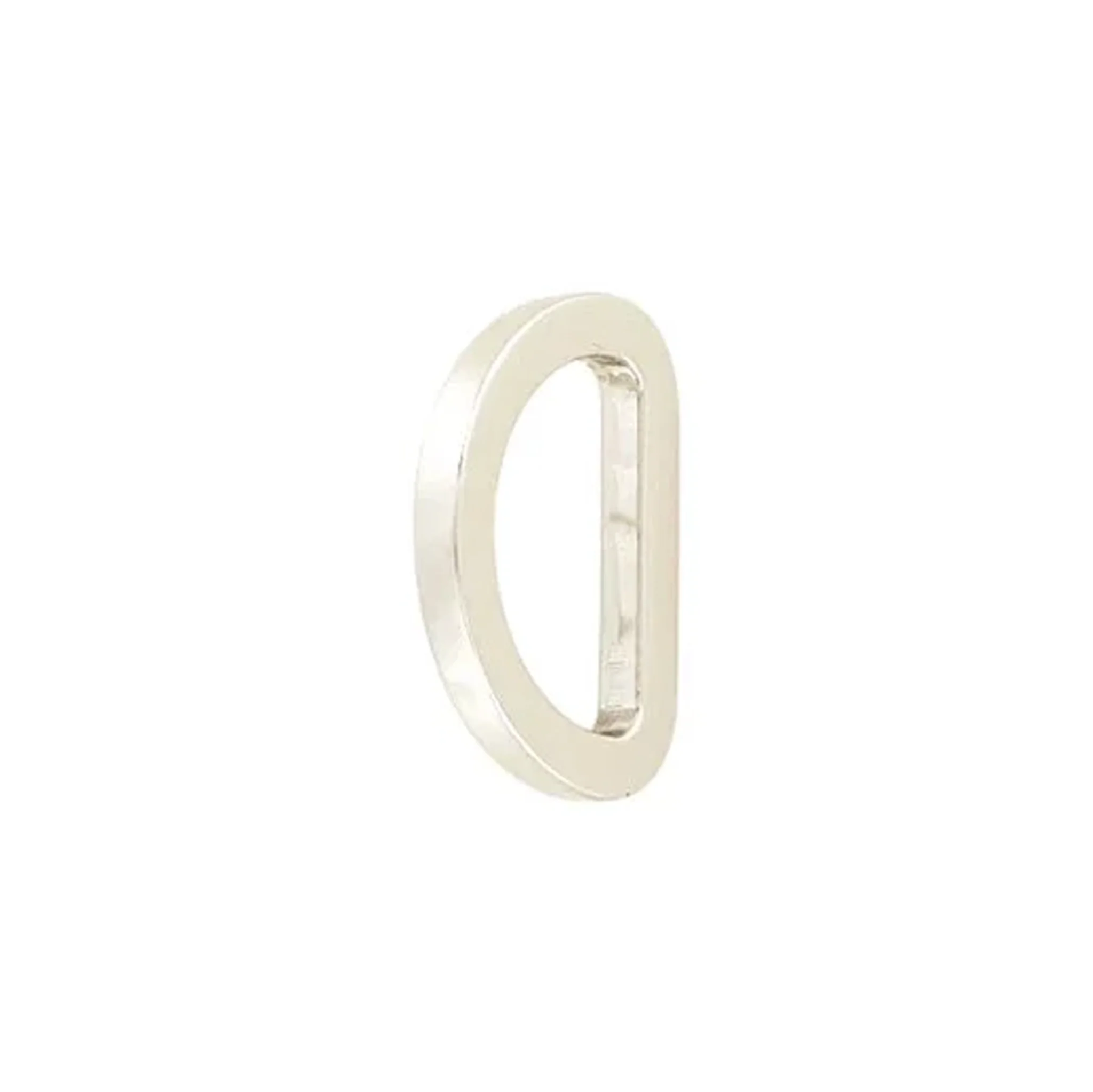 3/4" Shiny Nickel, Flat Cast Solid D Ring, Zinc Alloy-PK5 - Image 3