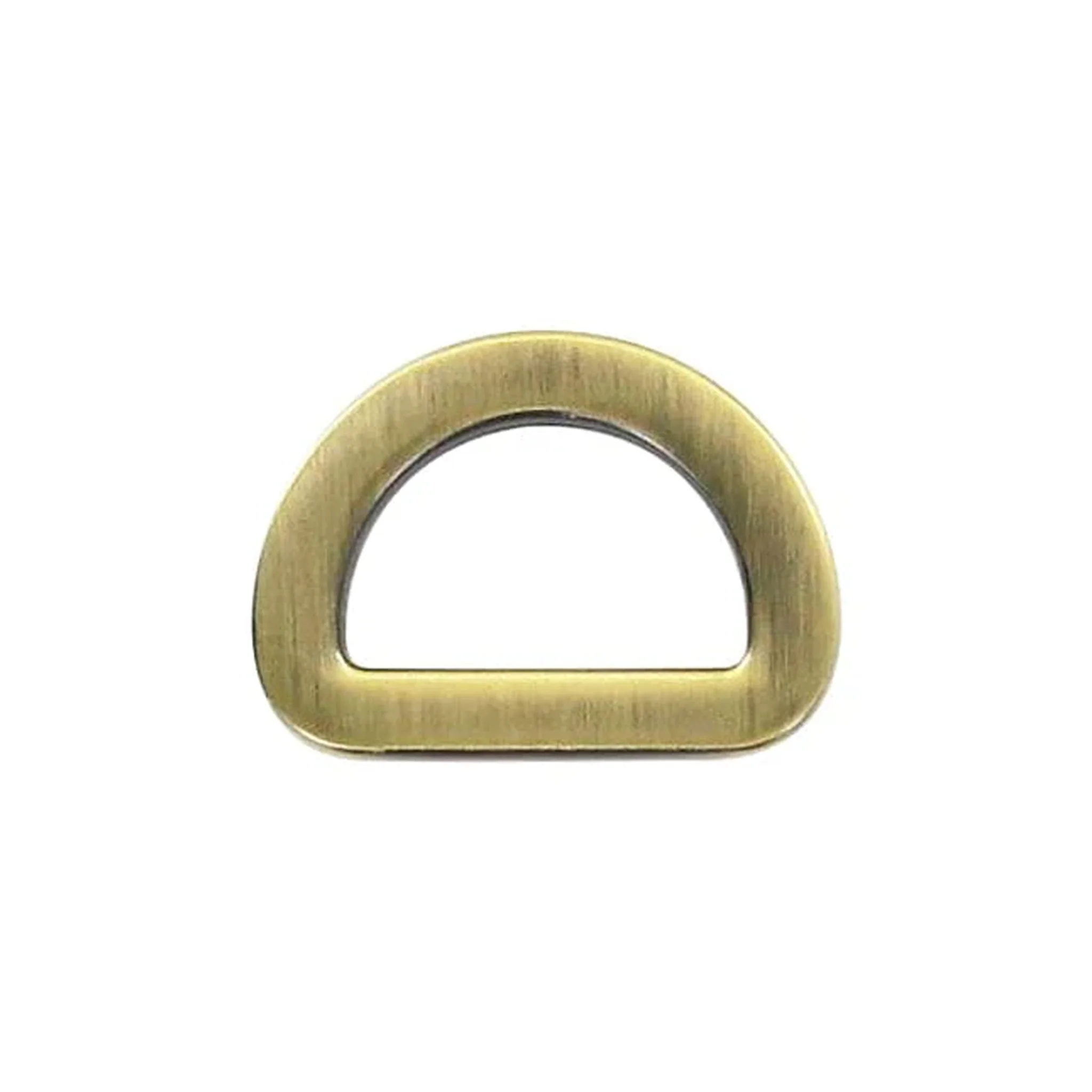 1/2" Antique Brass, Flat Cast D Ring, Zinc Alloy-PK5 - Image 3