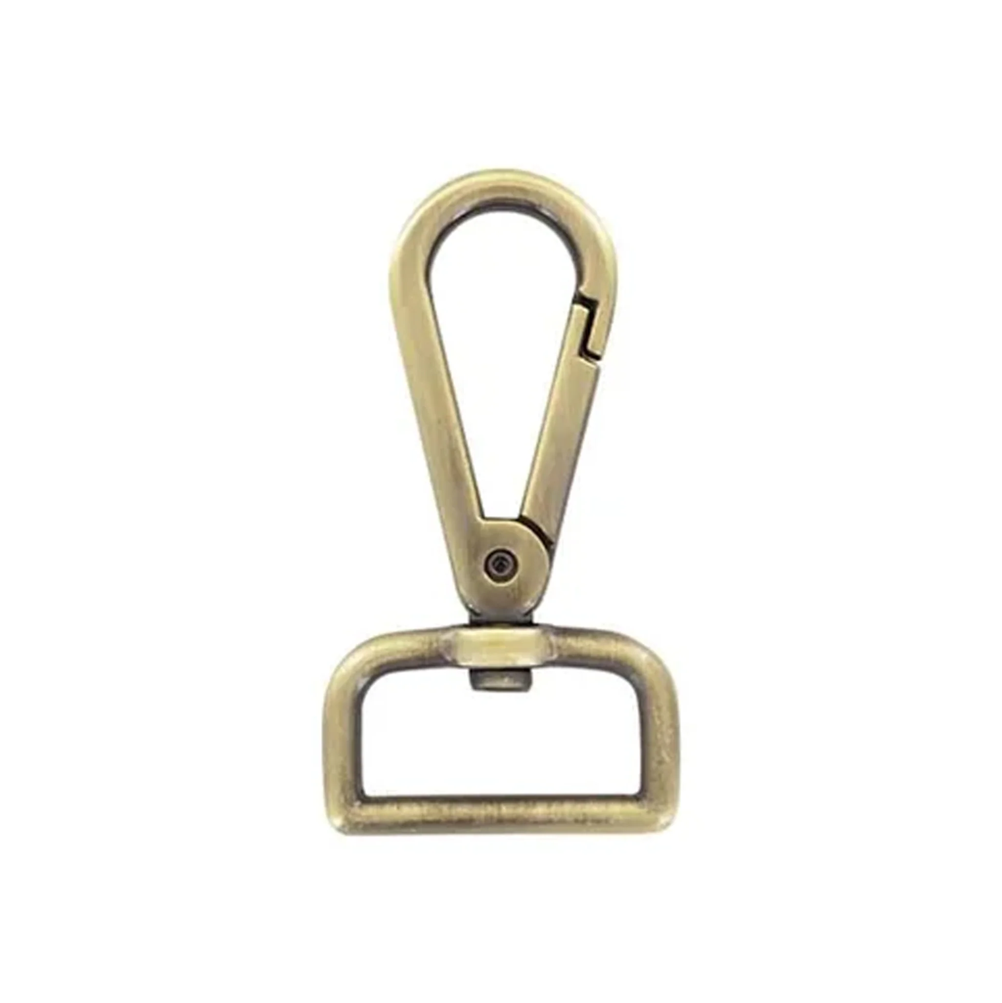 1" Antique Brass, 2 3/8" Lever Swivel Snap Hook, Zinc Alloy - Image 3