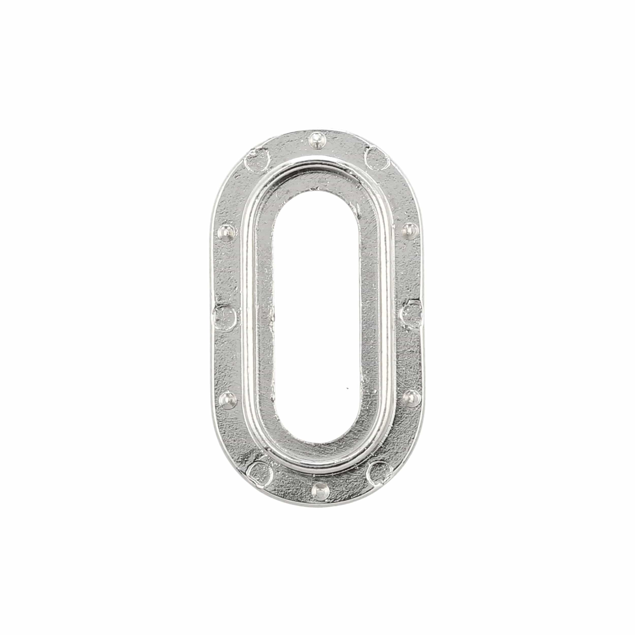 5/16" Shiny Nickel, Oblong Force Fit Eyelet, Zinc Alloy - Image 4